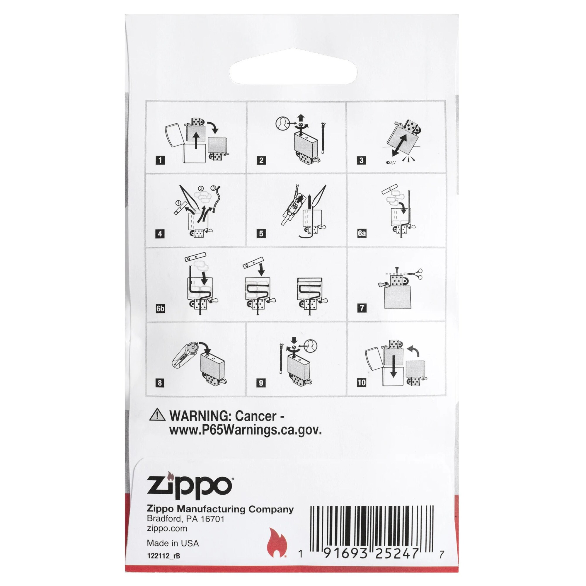 Zippo - Einlage und Filz für Feuerzeuge - 7 Stk.