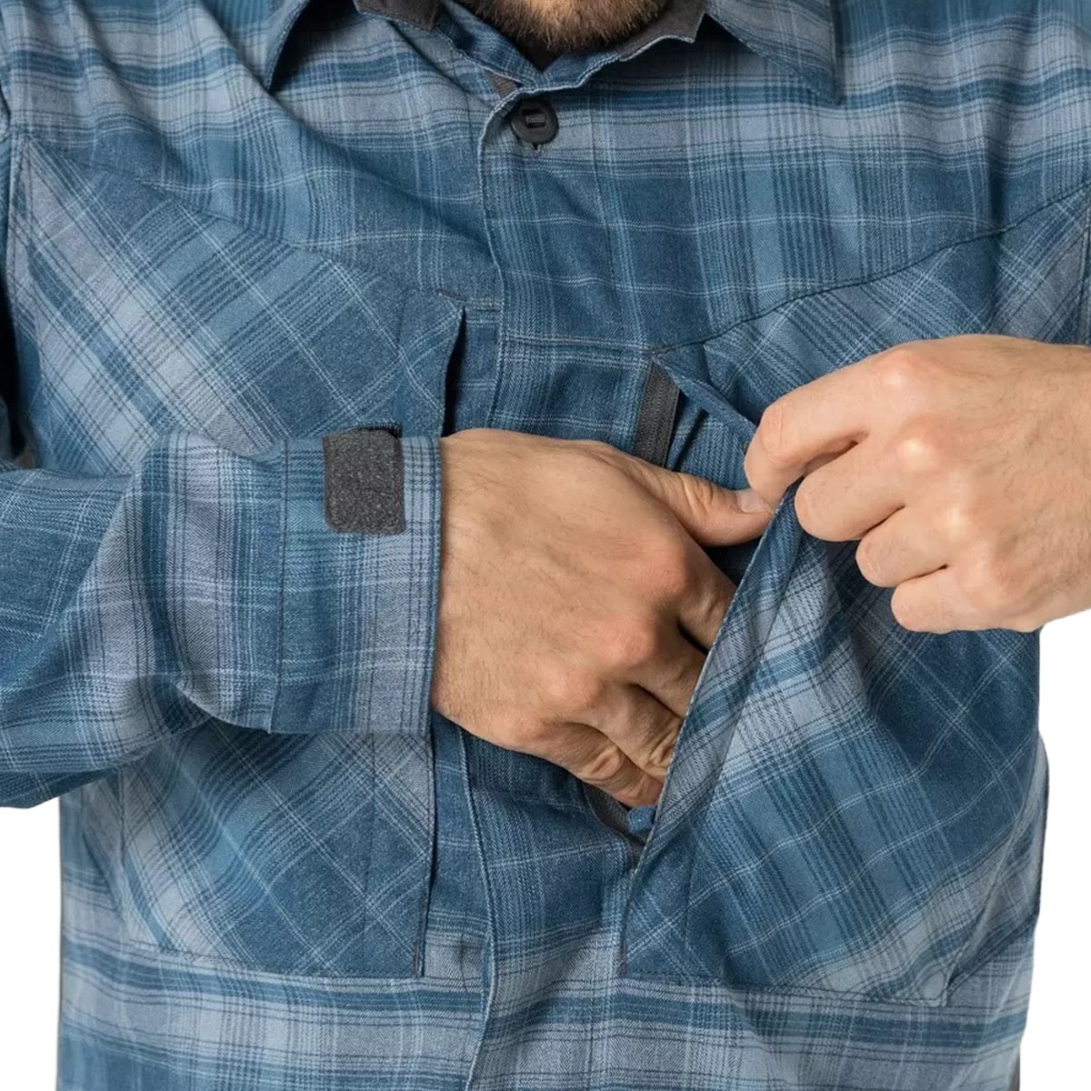 Helikon - MBDU Nylon Polyester Blend Hemd - Western Blue Plaid