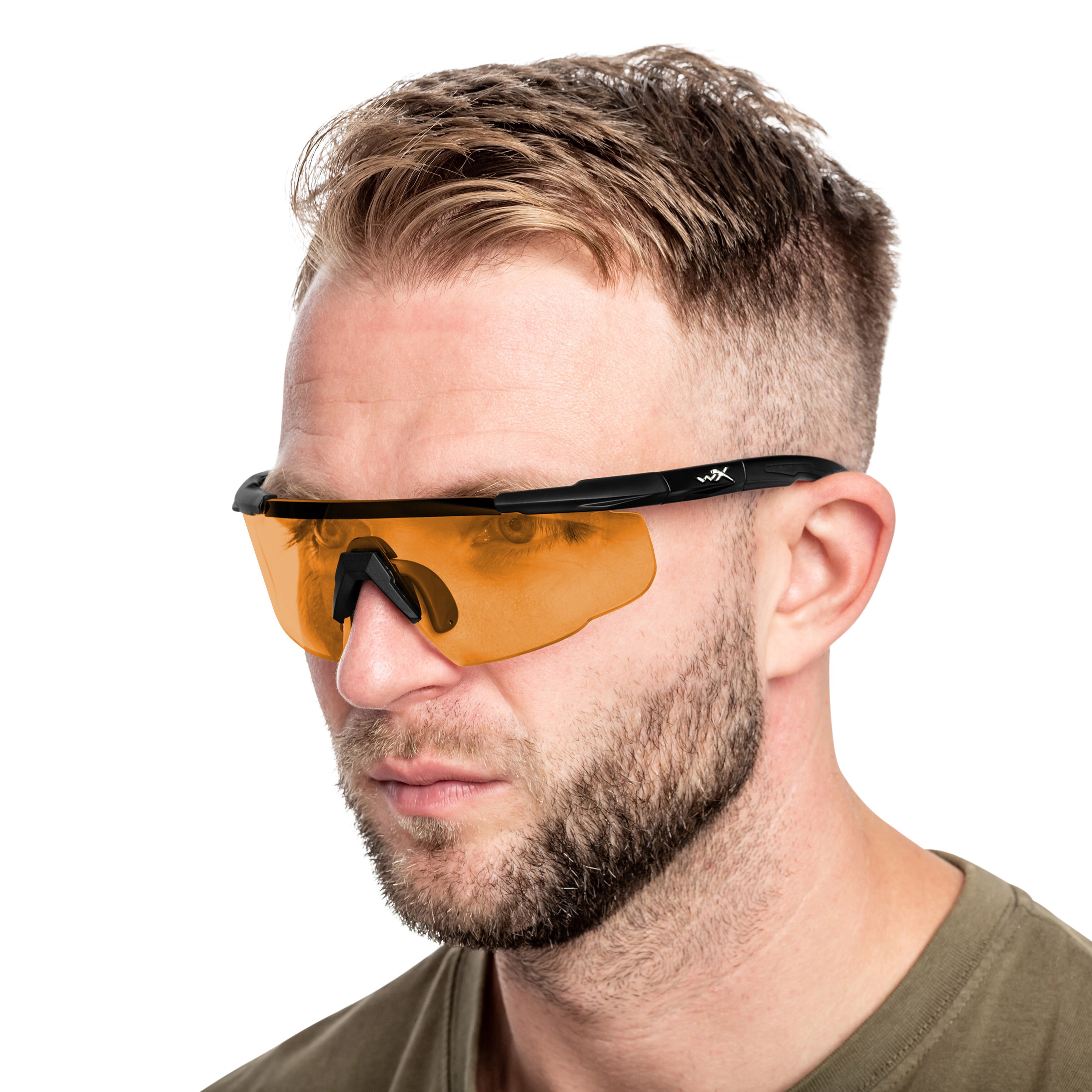 Wiley X - Saber Advanced Set 3in1 taktische Brille - Grey/Clear/Light Rust/Matte Black + Anti-Fog Cleaner Kit - Set