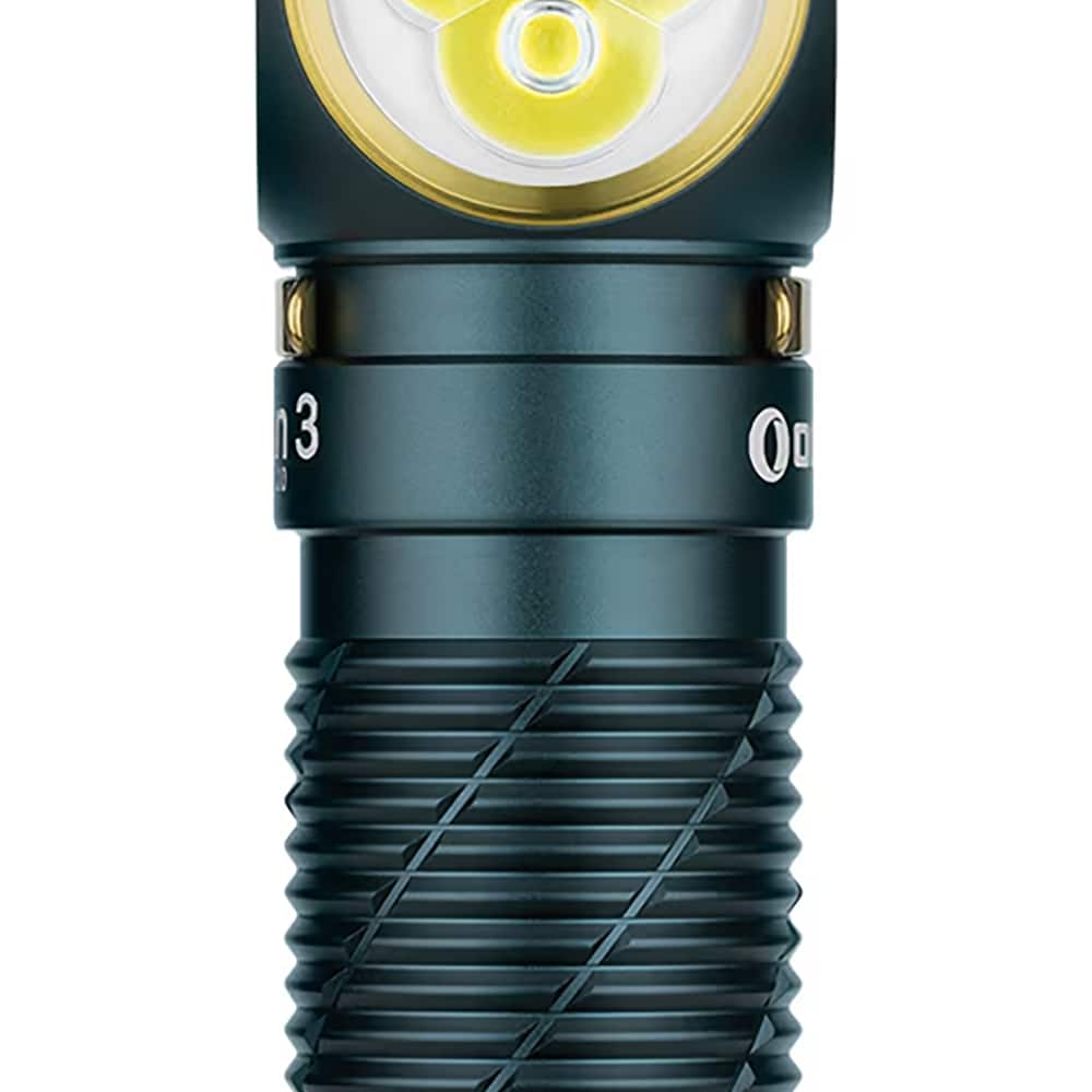 Olight - Perun 3 Dream Blue Stirn- und Winkeltaschenlampe mit Stirnband - 3000 Lumen