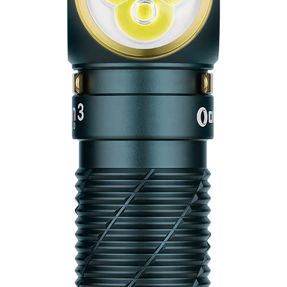 Olight - Perun 3 Dream Blue Stirn- und Winkeltaschenlampe mit Stirnband - 3000 Lumen