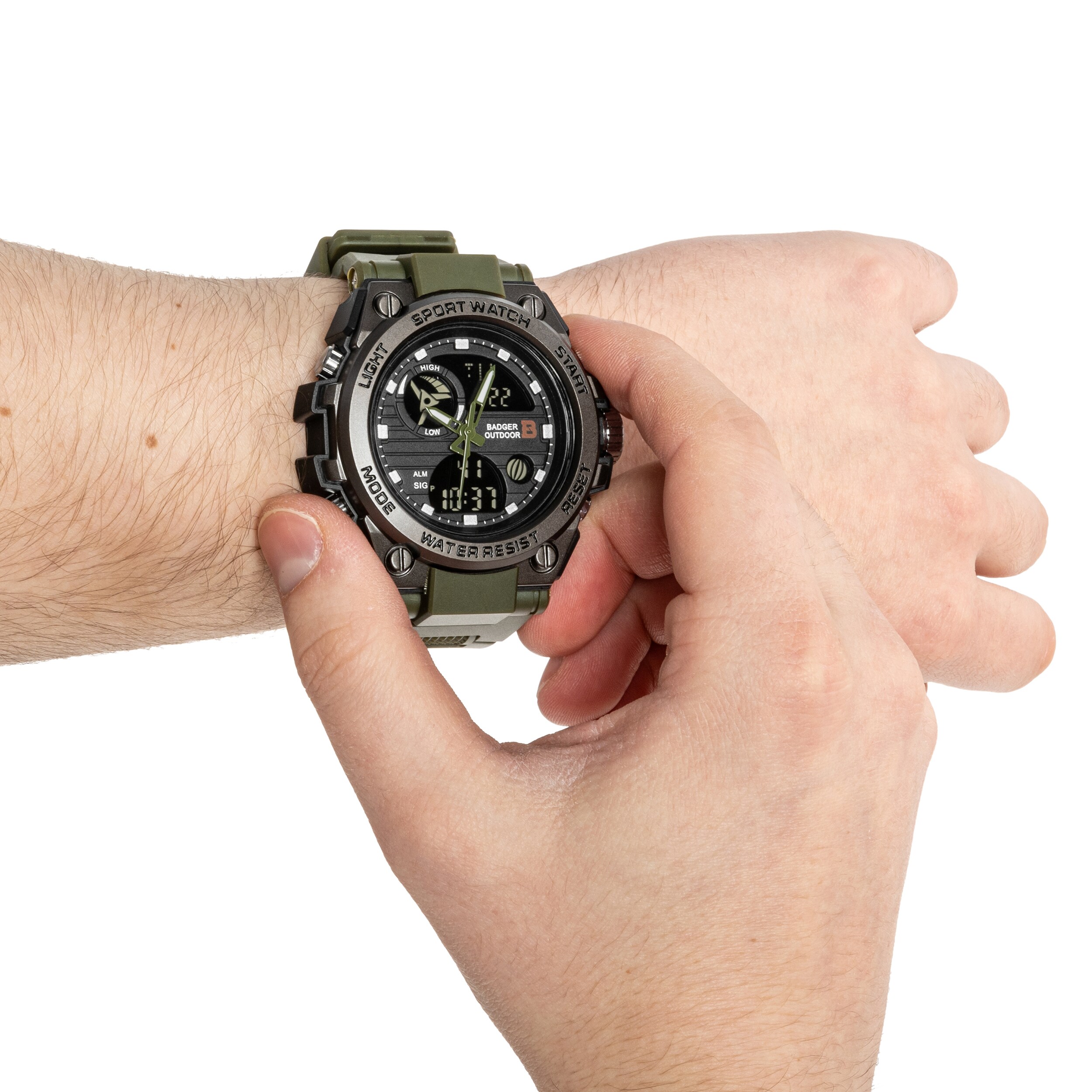 Badger Outdoor - Grid Uhr - Army Green/Black
