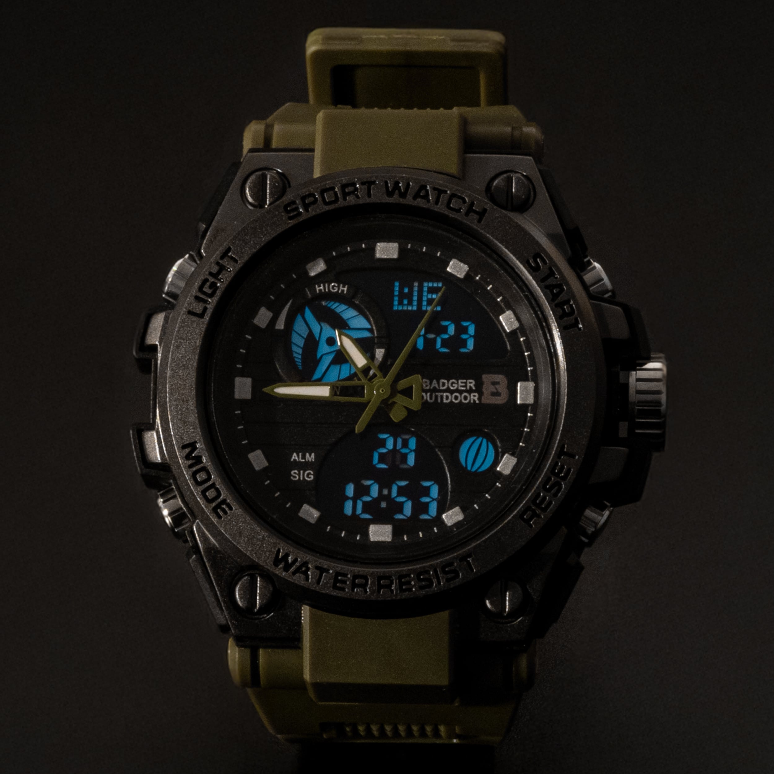 Badger Outdoor - Grid Uhr - Army Green/Black