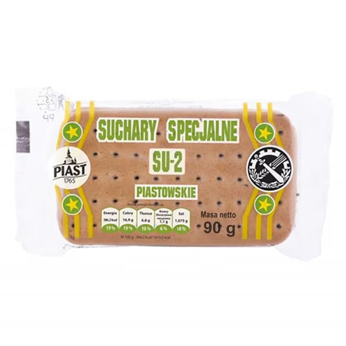 Militärspeck Arpol 300 g + gefriergetrocknete Lebensmittel LYOFOOD + Zwieback Piast + Riegel - Set