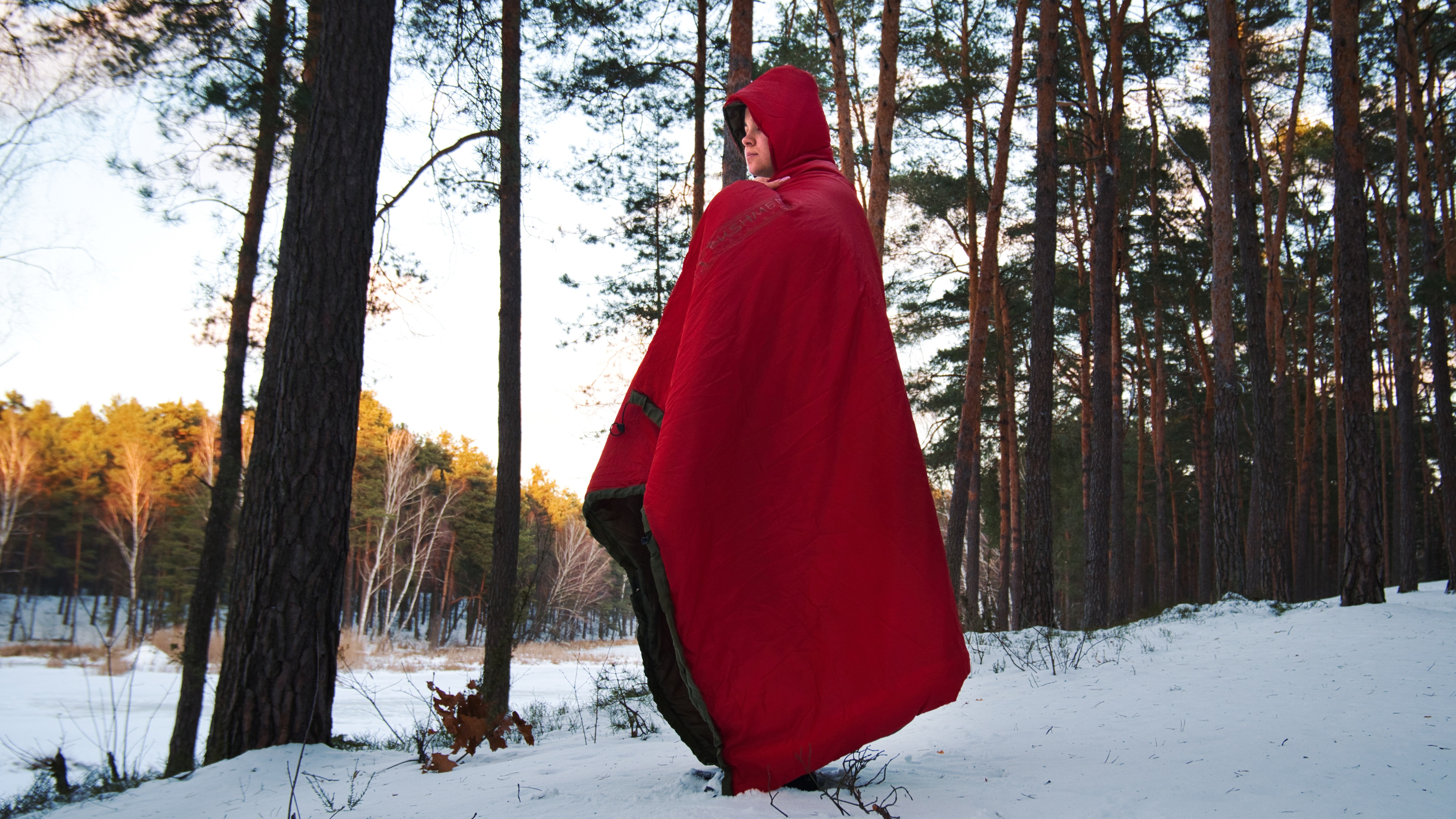 Bushmen - Easy Under Quilt 220 x 130 - Underquilt Hängematten Wärmeschutz - Olive/Scarlet