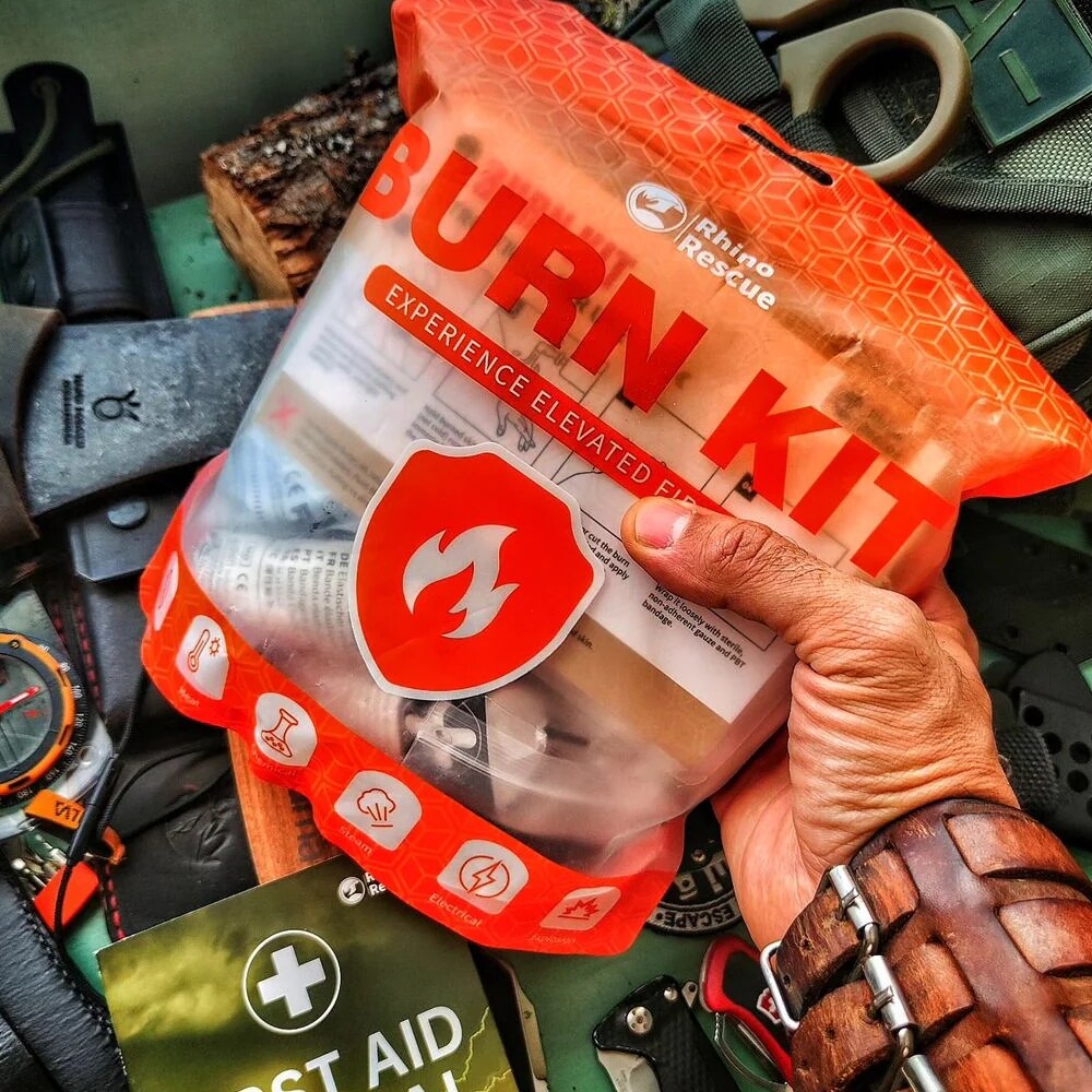 Ausstattung des Rhino Rescue Burn Kit Erste-Hilfe-Kastens