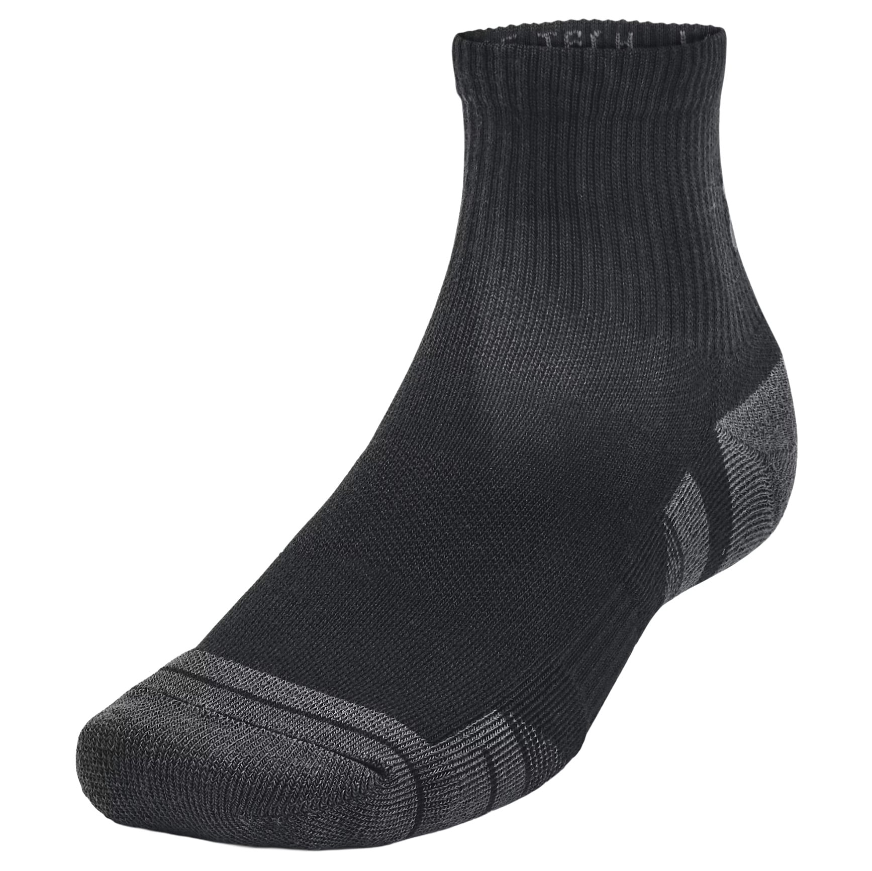 Under Armour - Performance Tech Mid Cut Black/Jet Grey Socken - 3 Paar