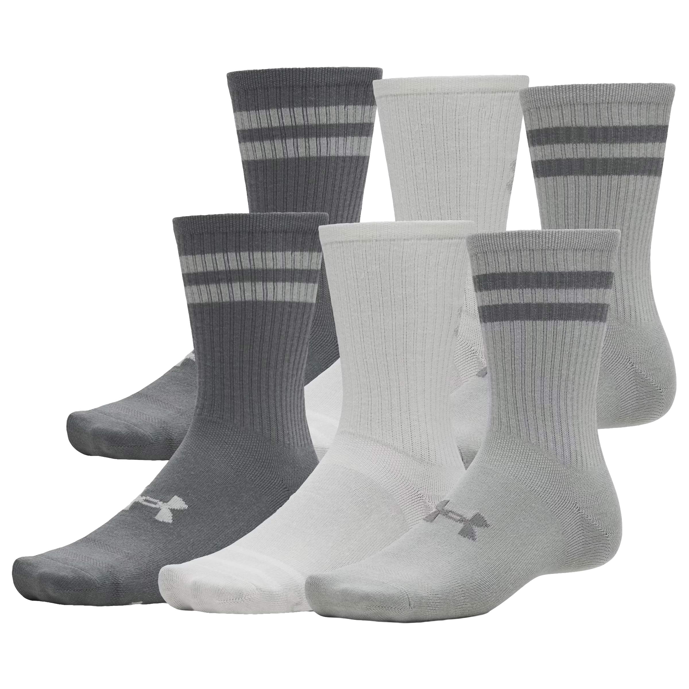 Under Armour - Essential Crew Titanium / Clay Green Socken - 6 Paar