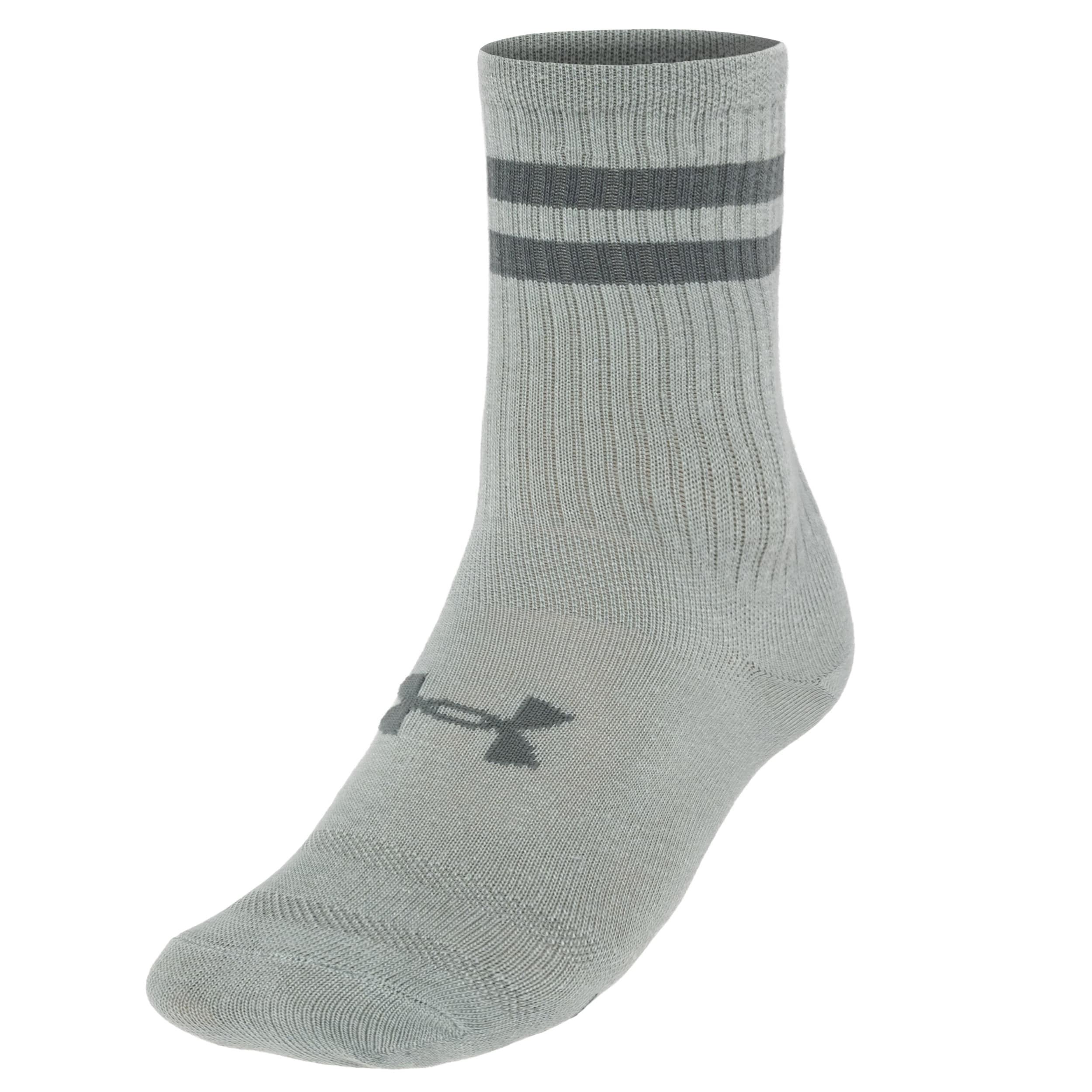 Under Armour - Essential Crew Titanium / Clay Green Socken - 6 Paar