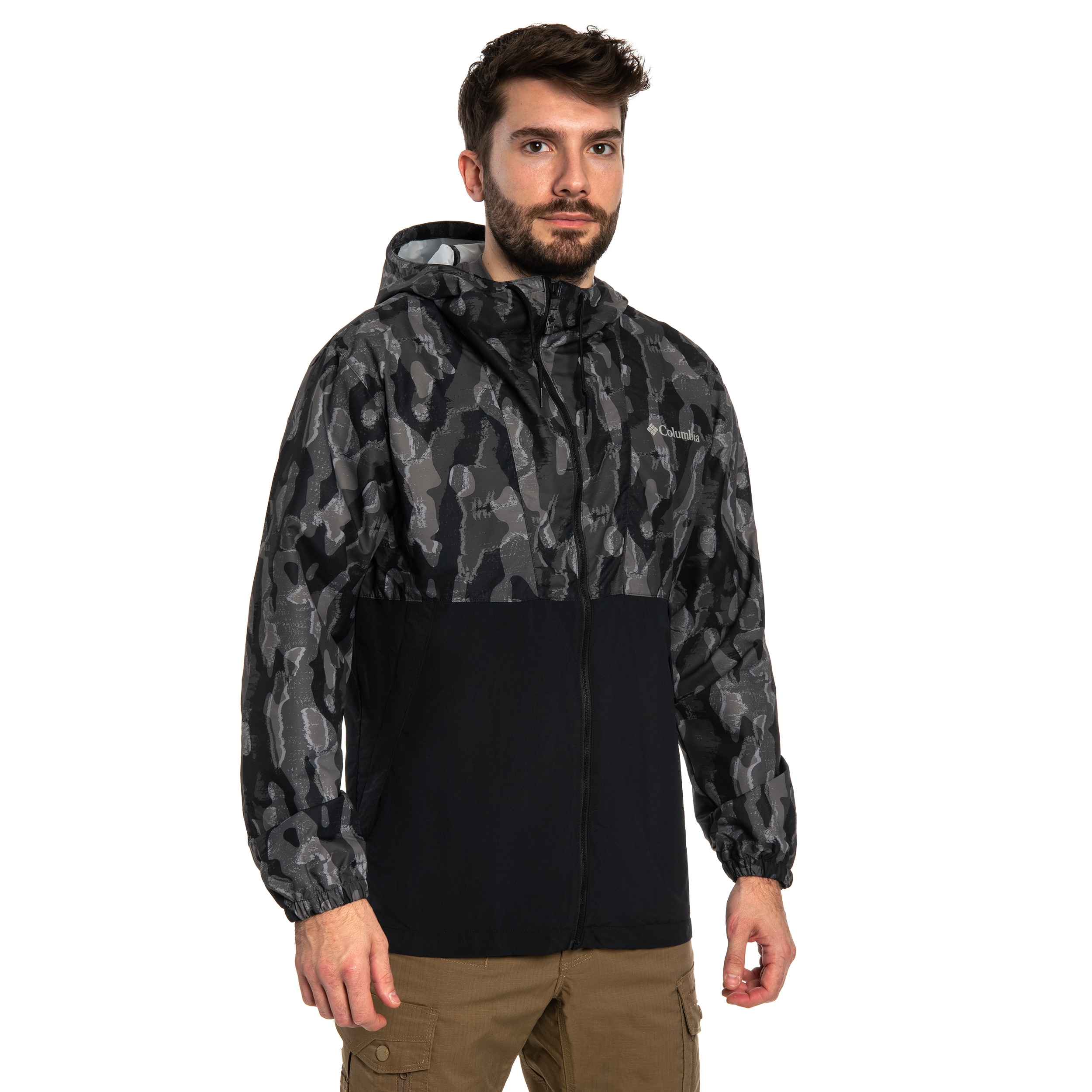 Columbia - Spire Valley Novelty Windbreaker Jacke - Black Treebark/Black