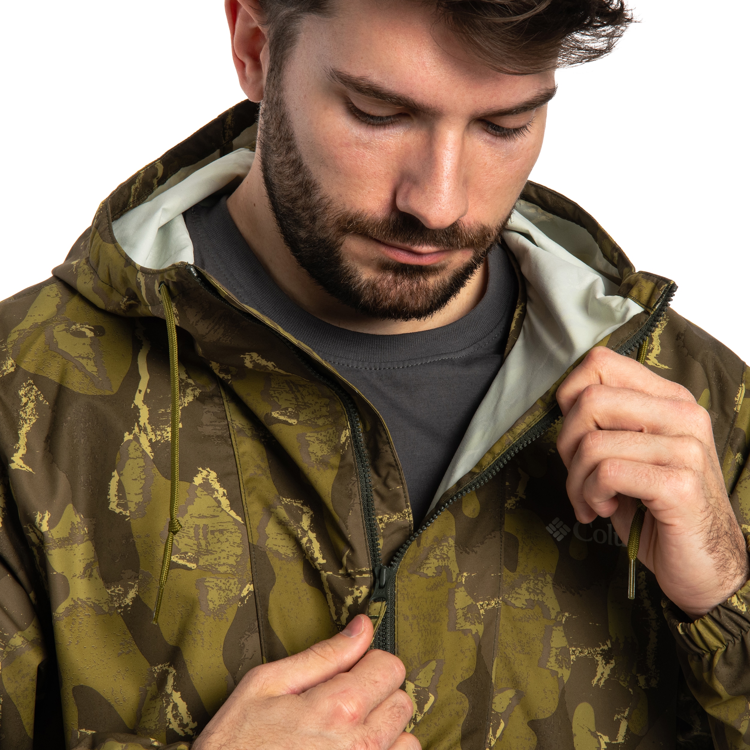 Columbia - Spire Valley Novelty Windbreaker Jacke - Mossy Green Treebark/Greenscape