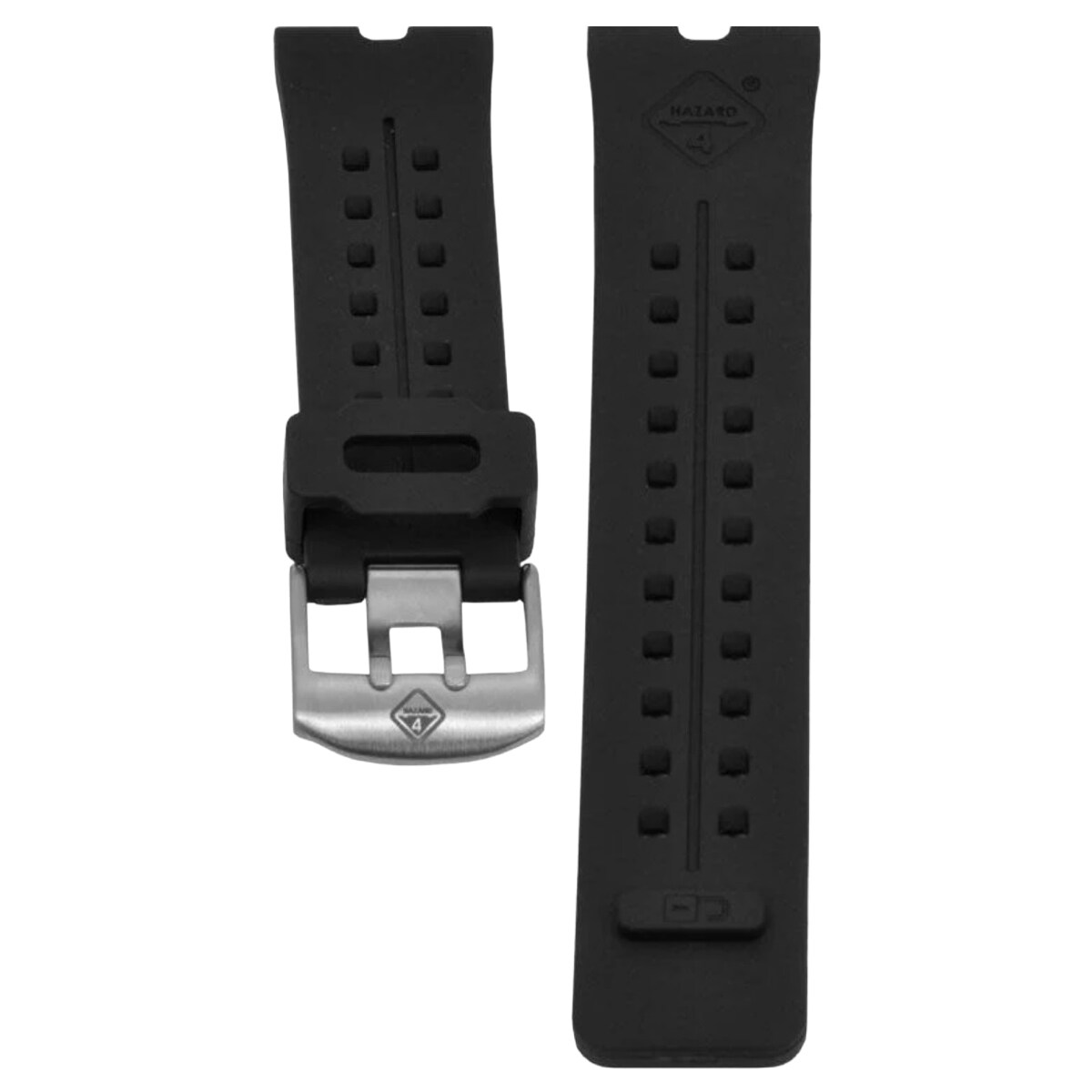 Hazard 4 - Nautical TPR Uhrenarmband - Black/Stainless Steel Buckle