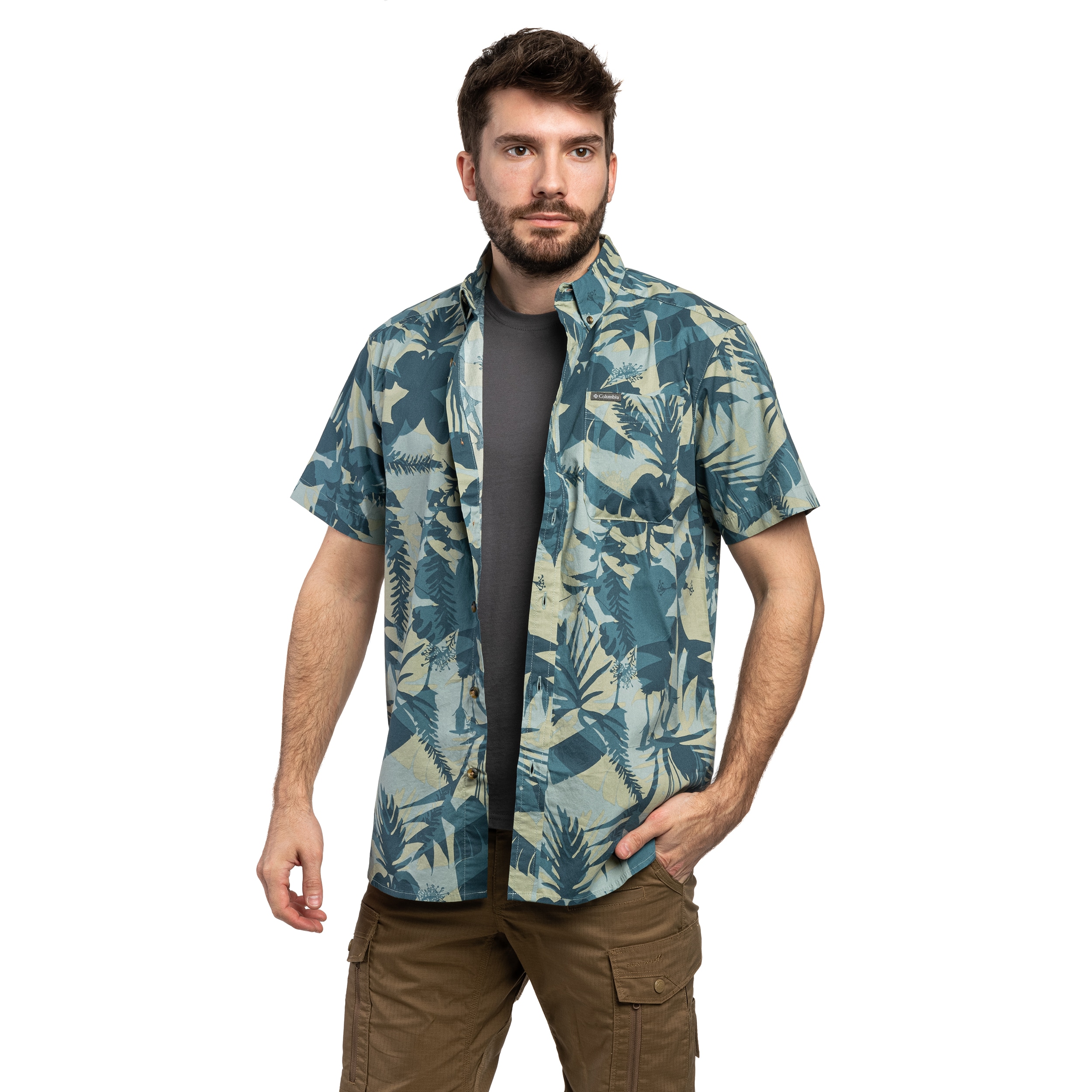 Columbia - Rapid Rivers Printed Short Sleeve - Kurzarmhemd - Everblue