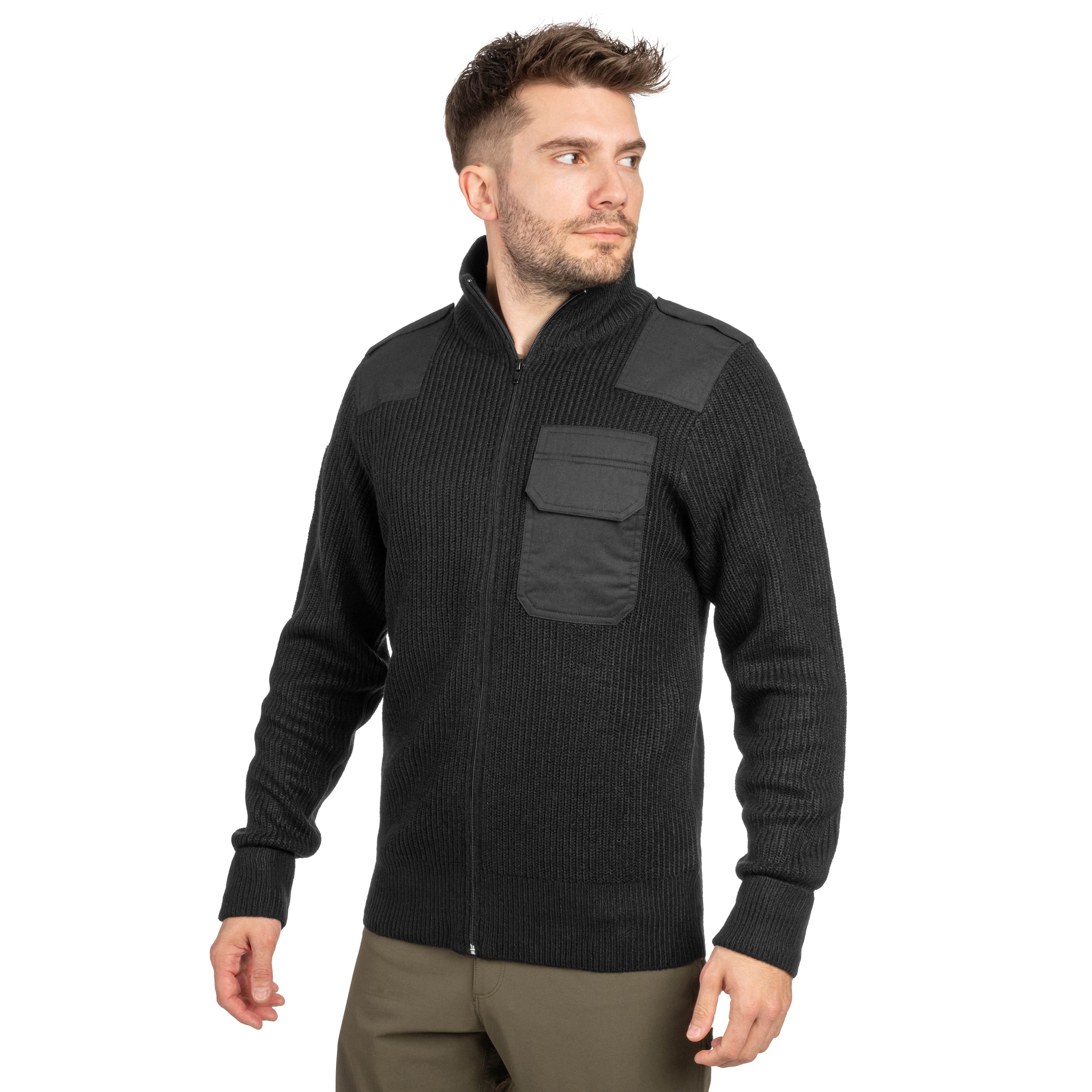 Brandit - BW Cardigan Pullover - Black