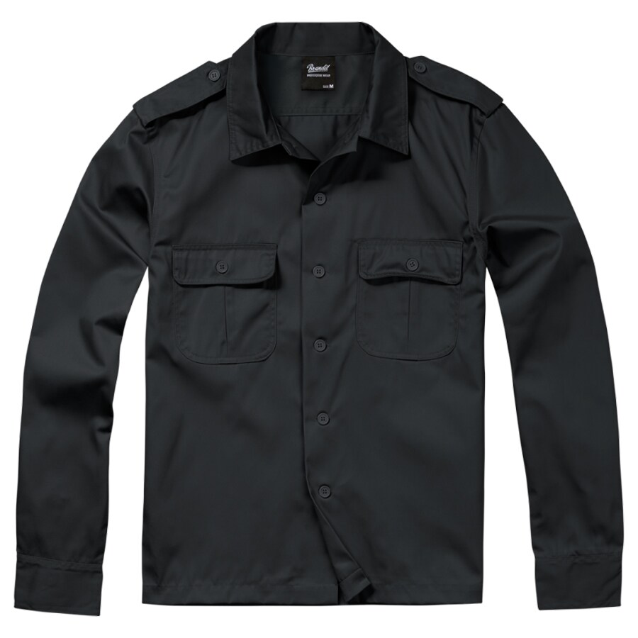 Brandit - US Hemd Long Sleeve Hemd - Black