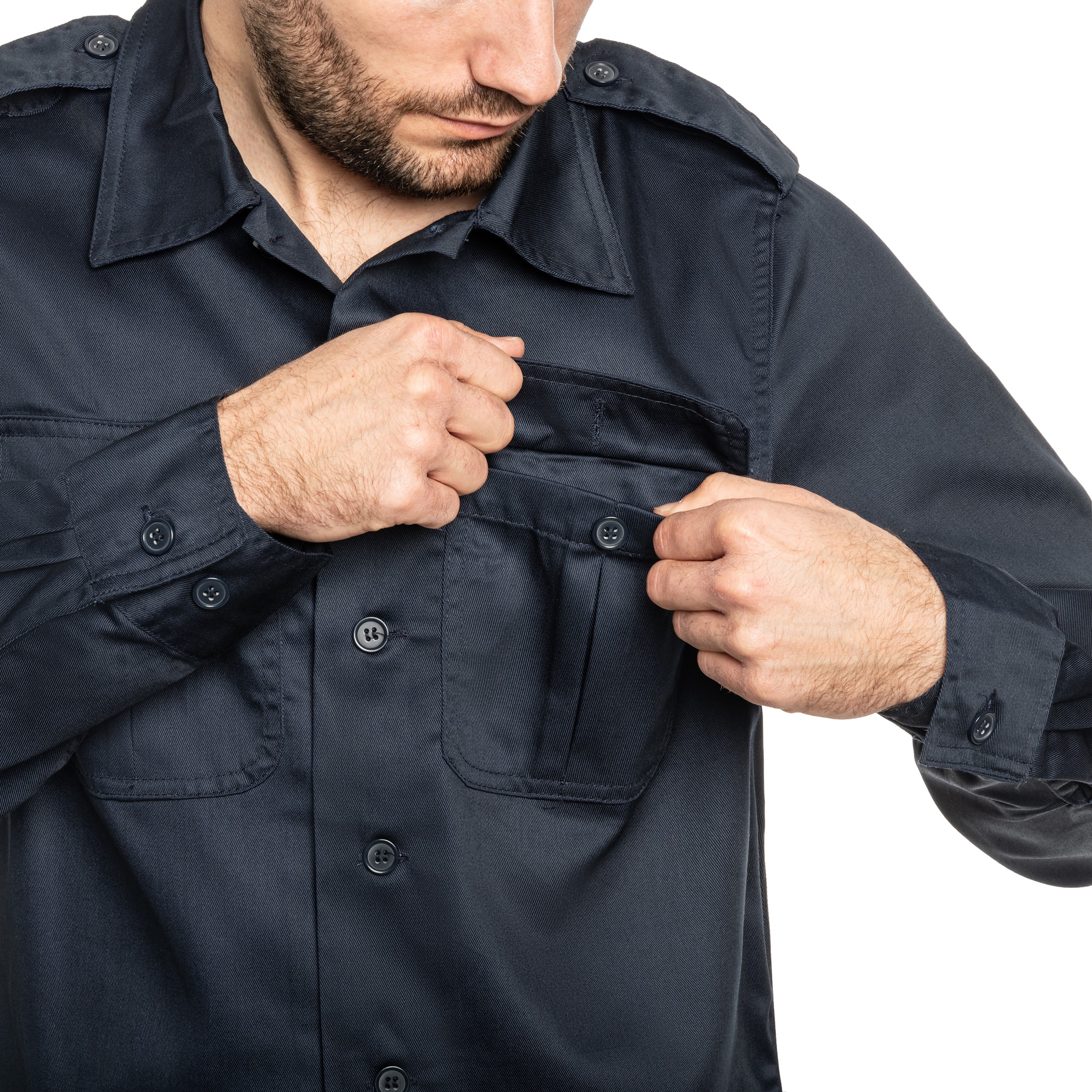 Brandit - US Hemd Long Sleeve Hemd - Navy