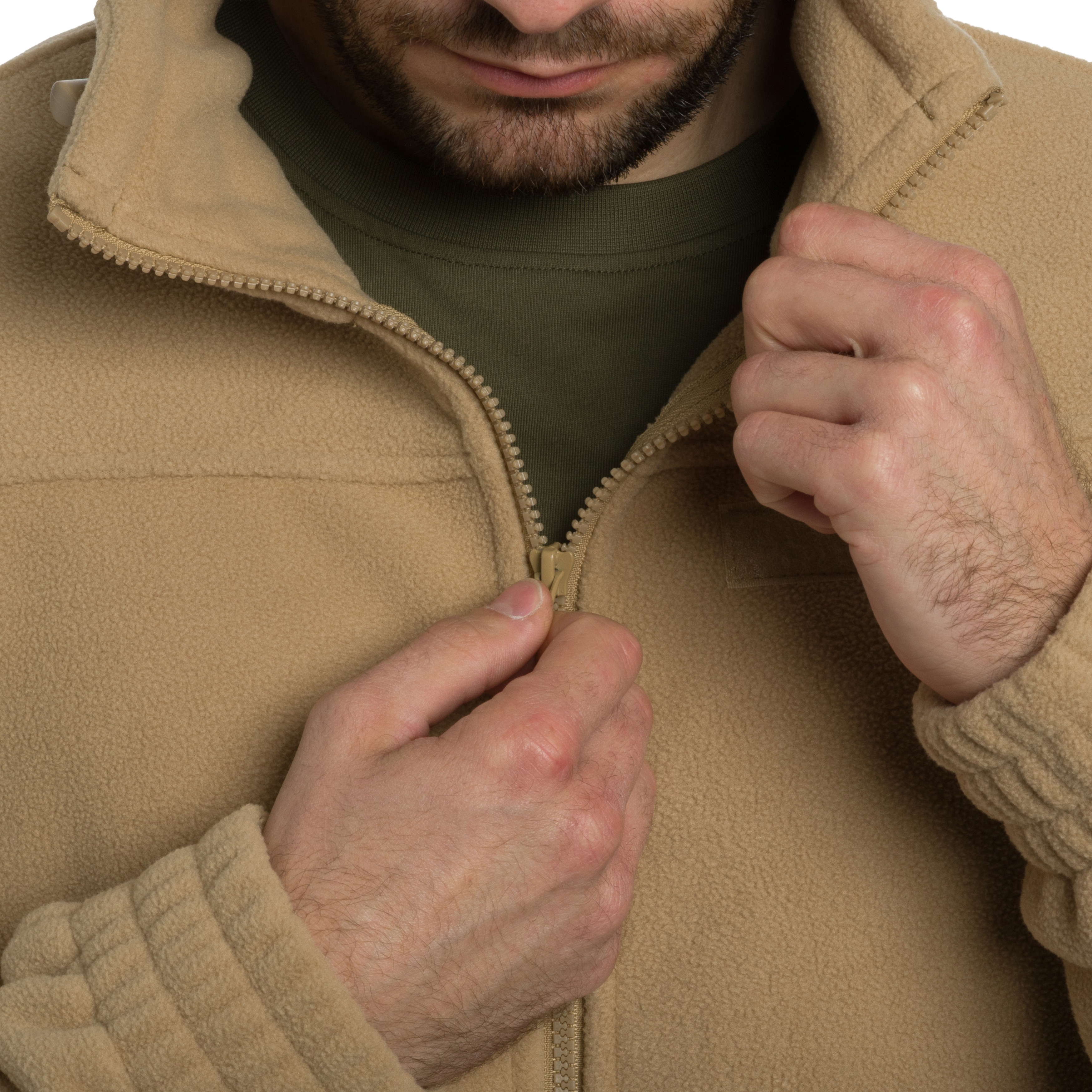 Brandit - Fleecejacket Combat - Fleecejacke - Coyote