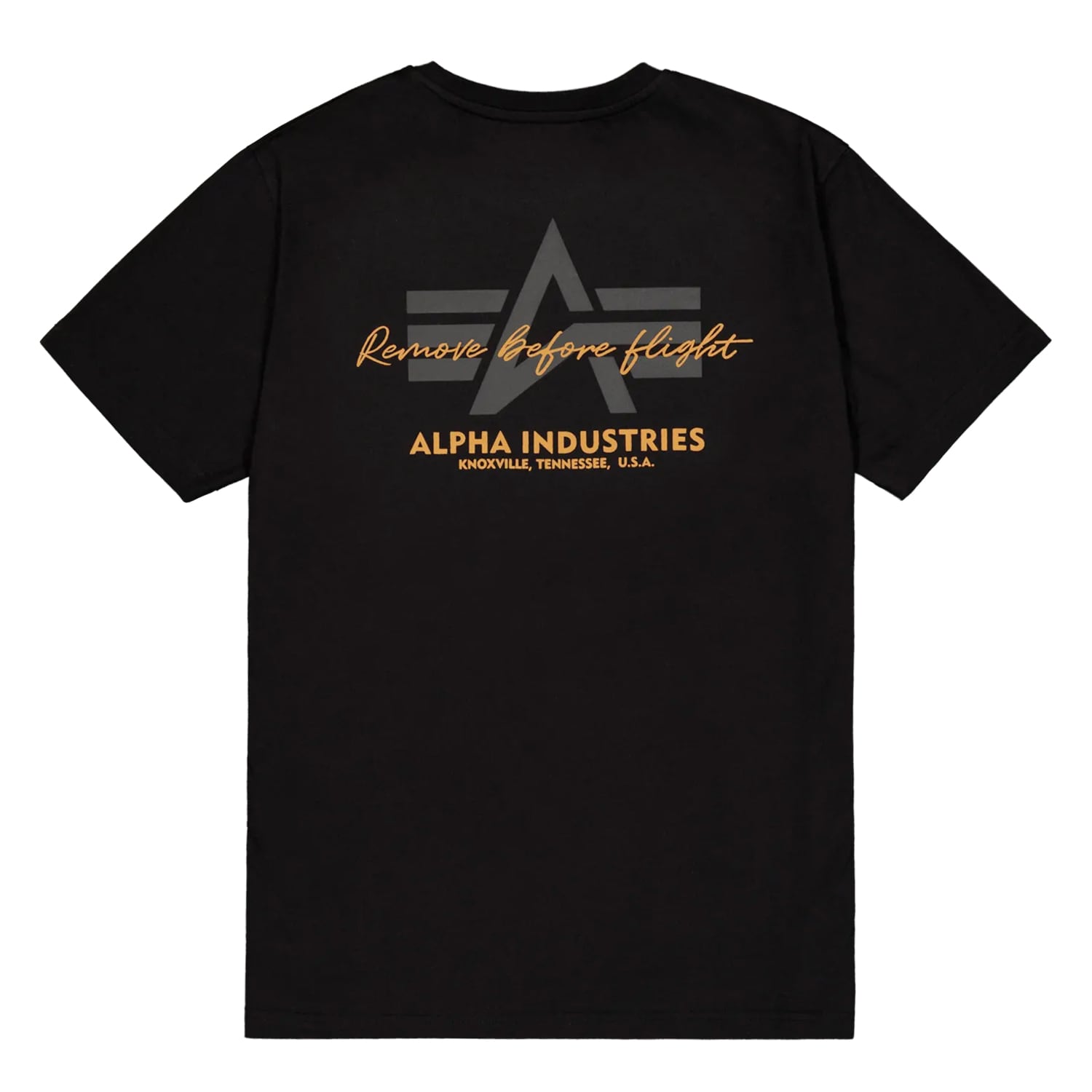 Alpha Industries - Tonal Logo Print T-Shirt - Black