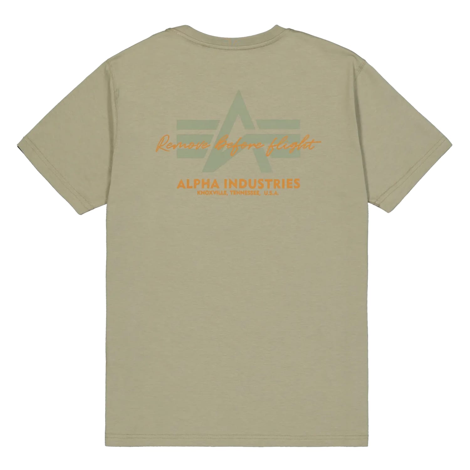Alpha Industries - Tonal Logo Print T-Shirt - Olive