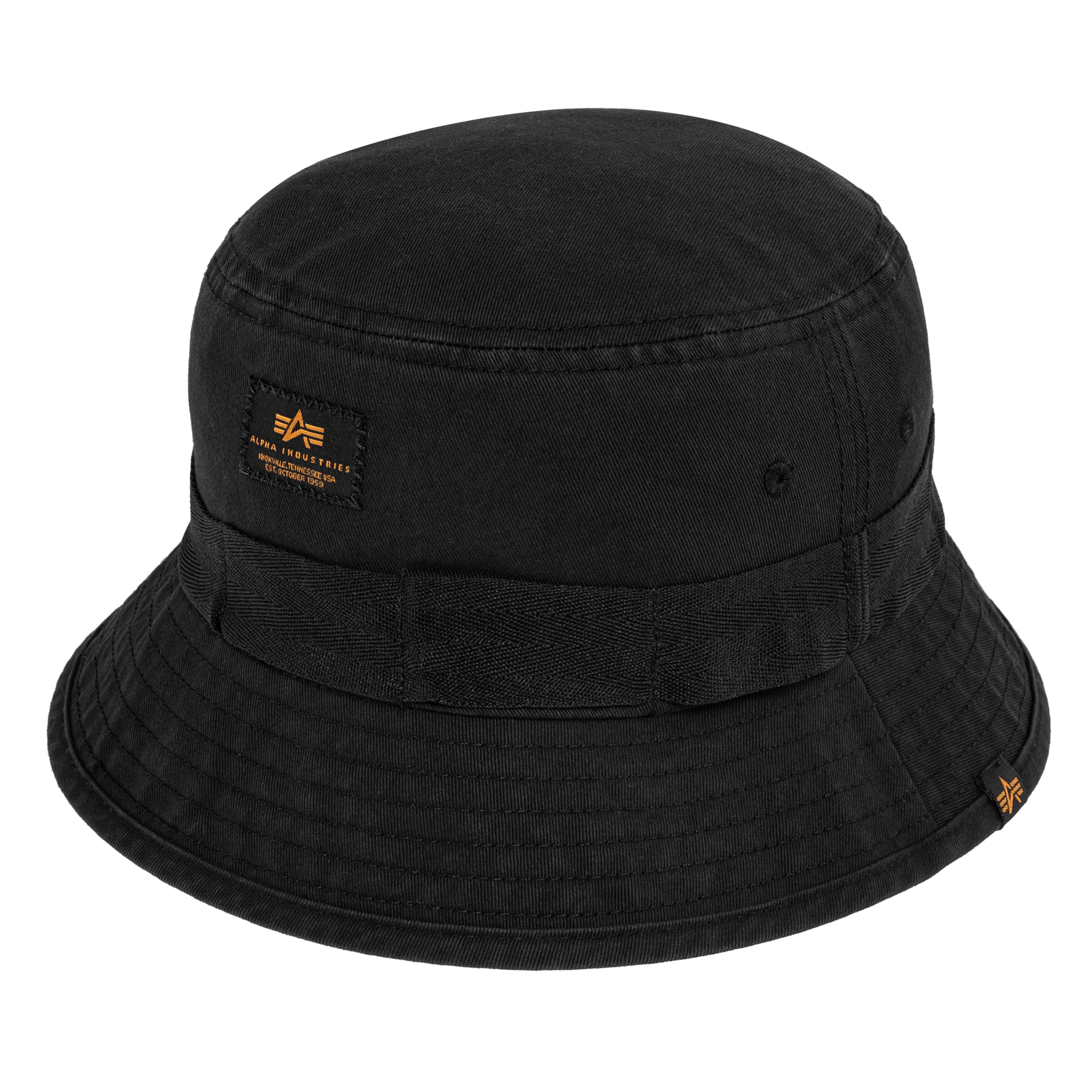 Alpha Industries - Washed Out Bucket Hat - Hut - Black