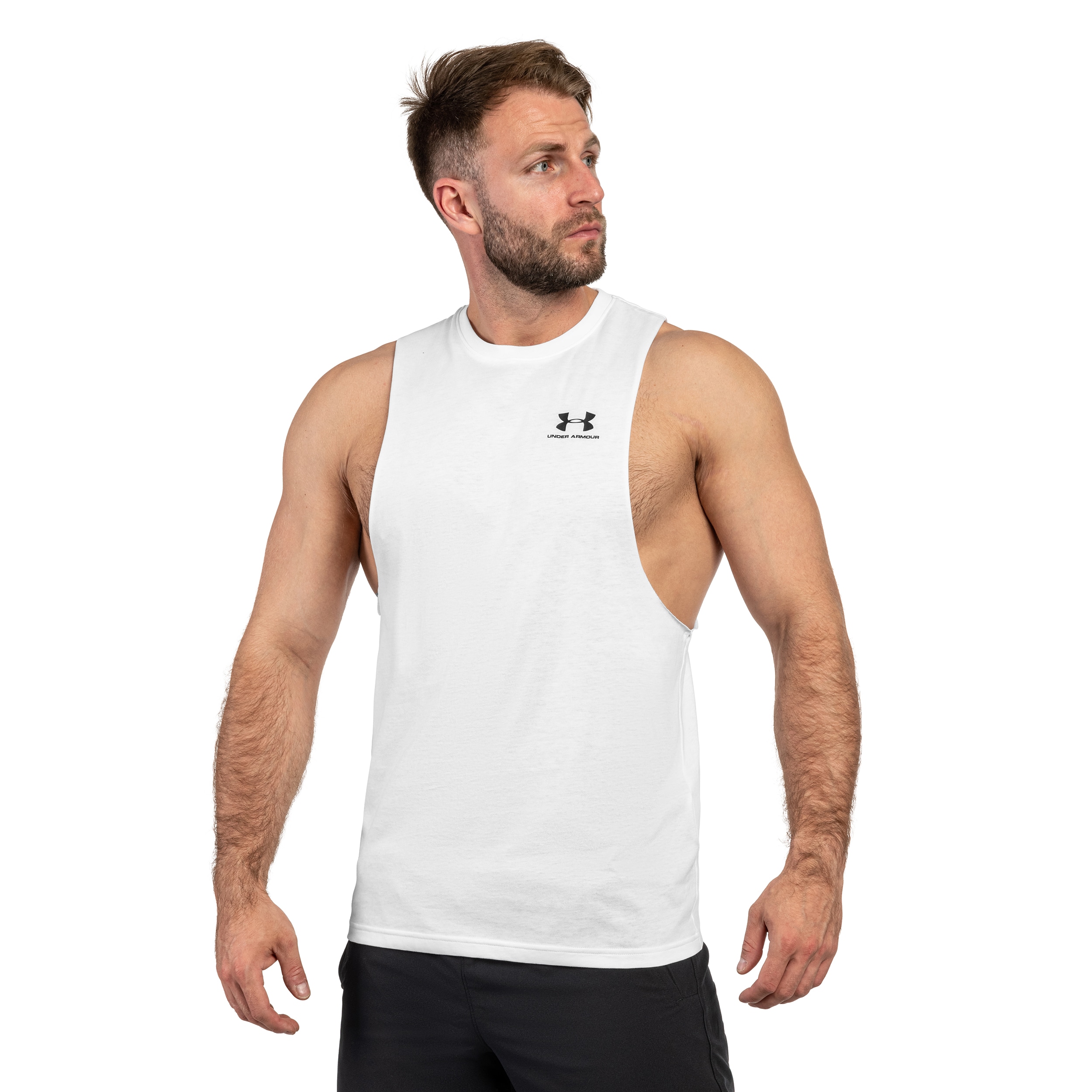 Under Armour - Left Chest Cut-Off Tank Top - Ärmelloses T-Shirt - White