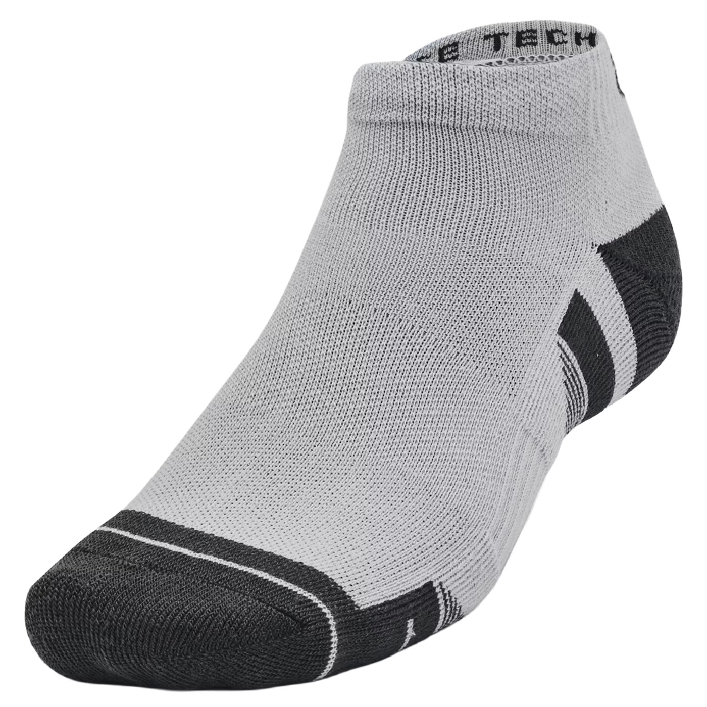 Under Armour - Performance Tech Low Cut Mod Gray/White/Jet Gray Socken - 3 Paar