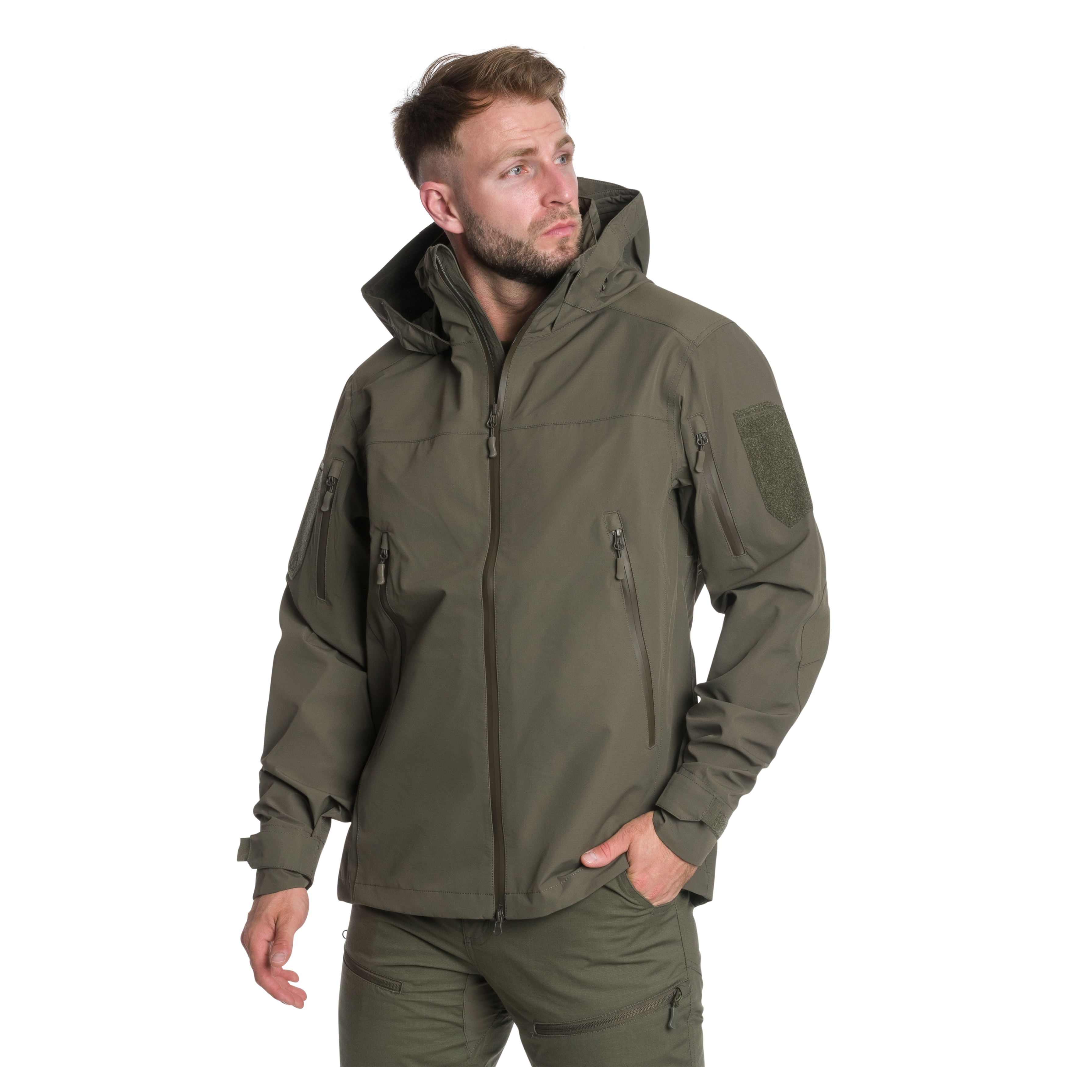 A10 Equipment - Fighter Hardshell Parka Jacket - Jacke - Olive Green