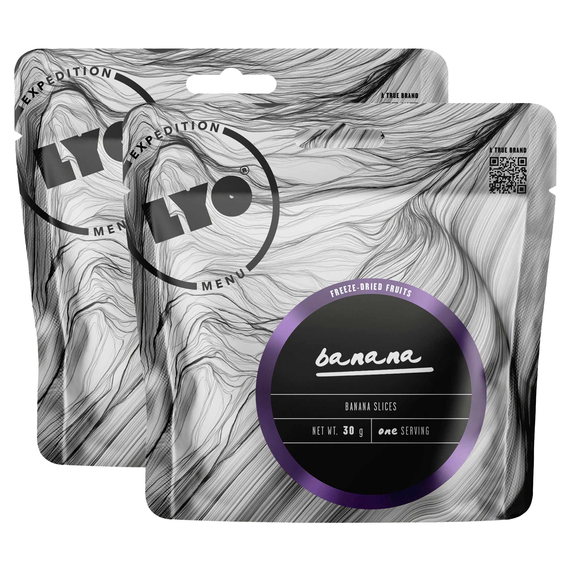 LYOFOOD - Gefriergetrocknete Lebensmittel Banane 30 g/112 kcal - 2 Stk.