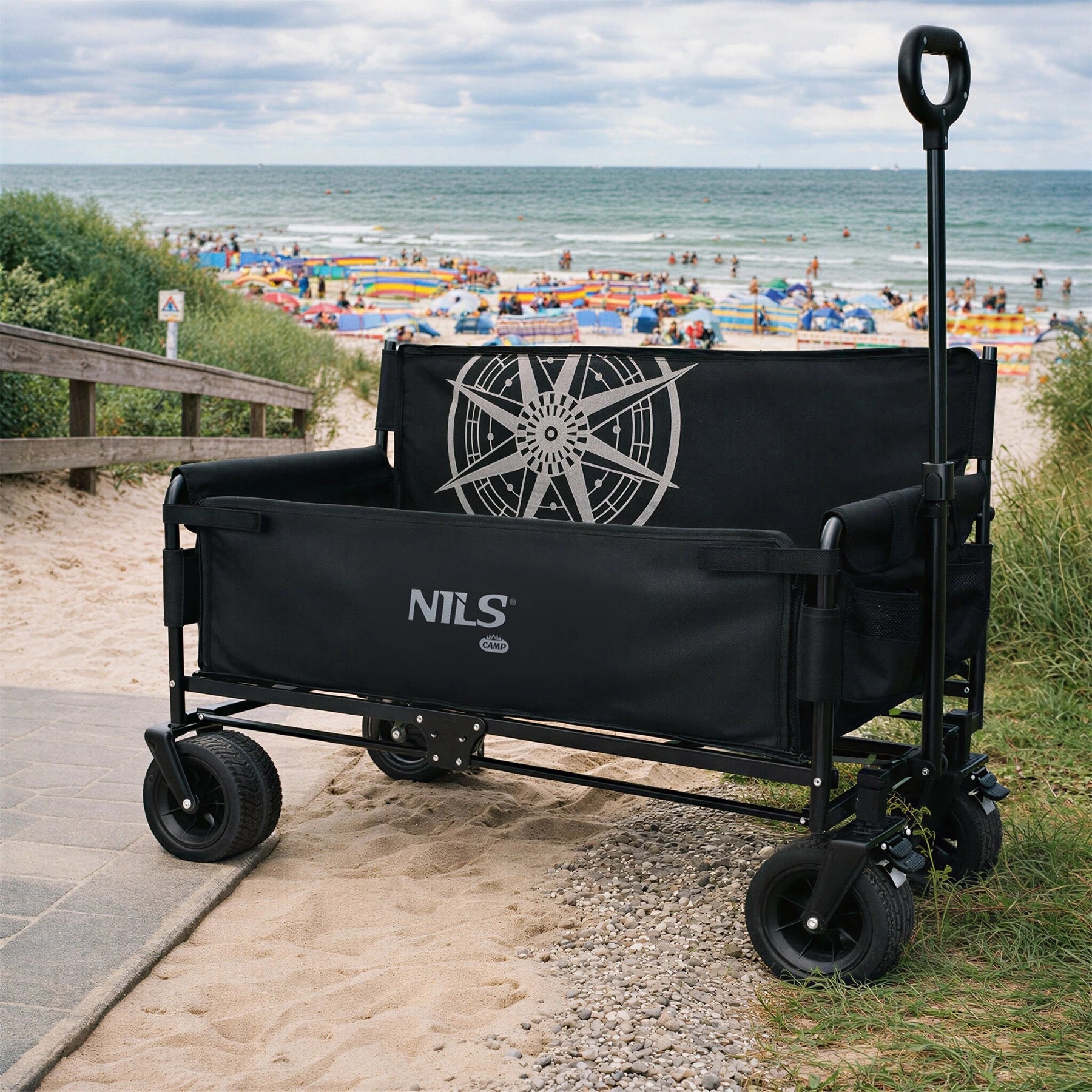 Nils Camp - NC2606 Rollwagen 140 l - Schwarz
