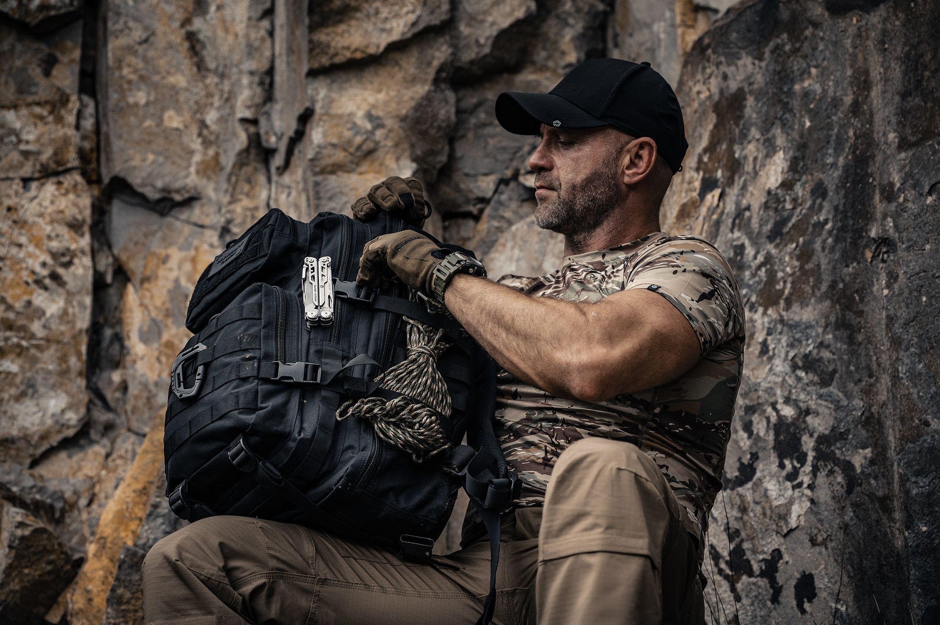 Pentagon - Cipher Stealth Basecap - Black
