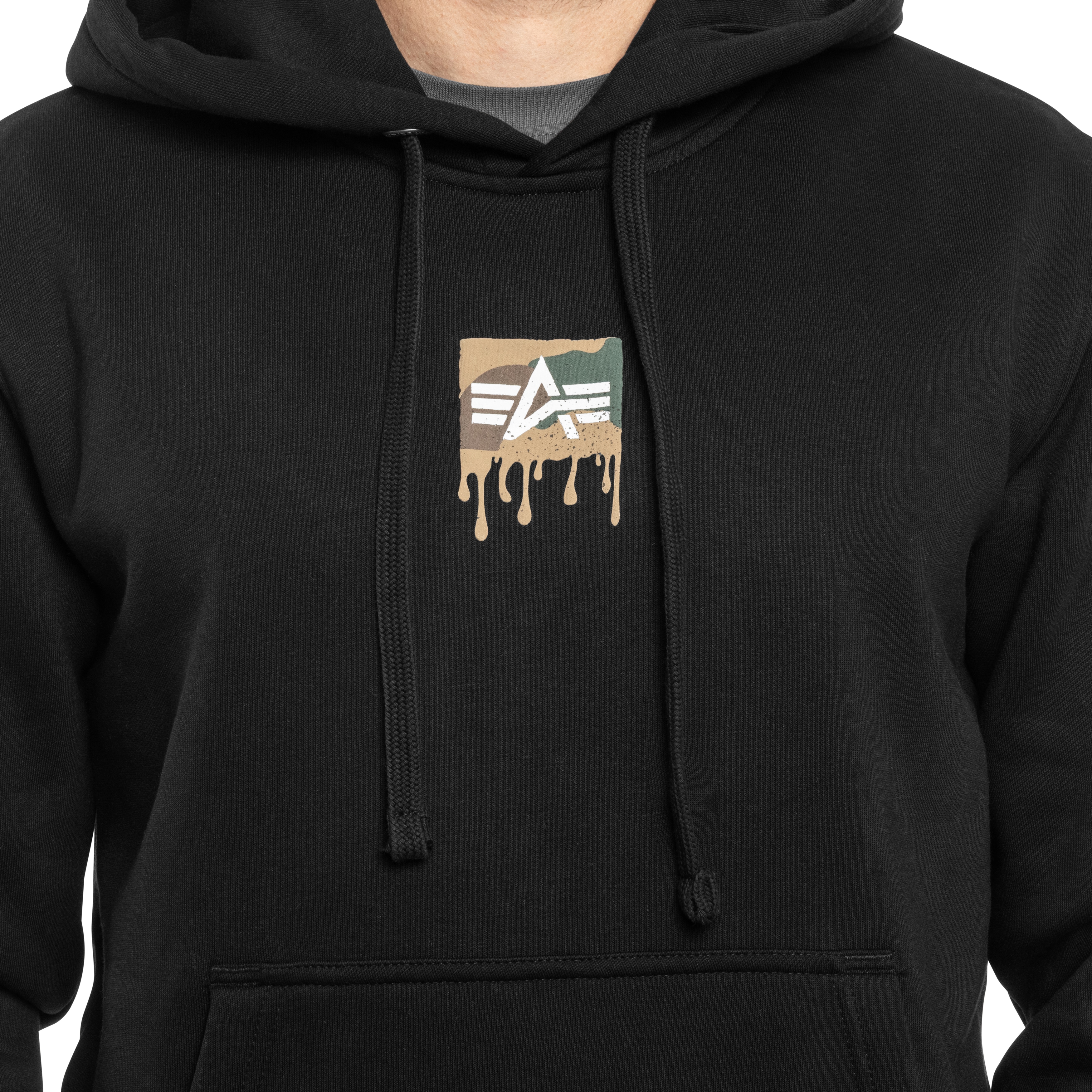 Alpha Industries - Dripping Camo Print Sweatshirt - Black