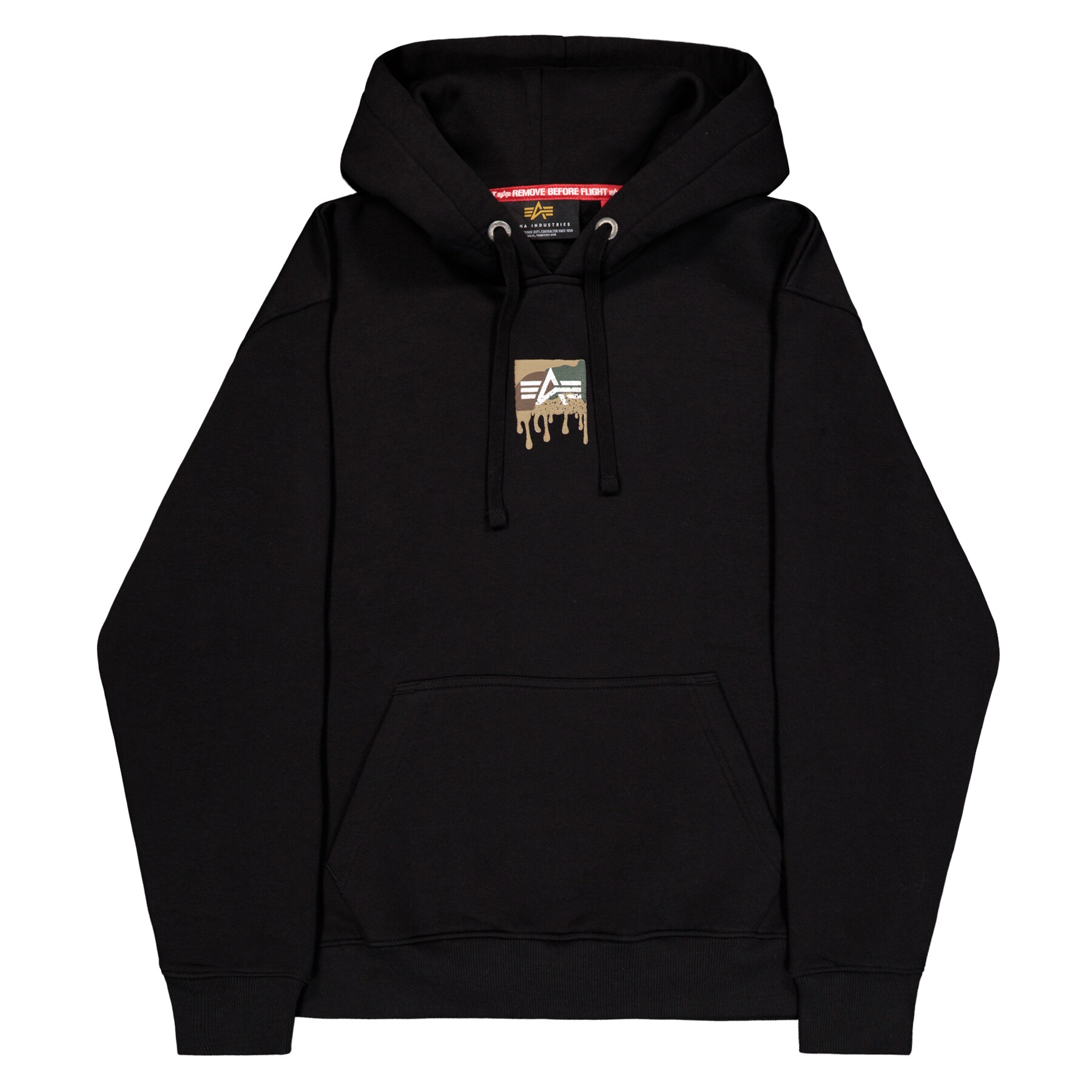 Alpha Industries - Dripping Camo Print Sweatshirt - Black