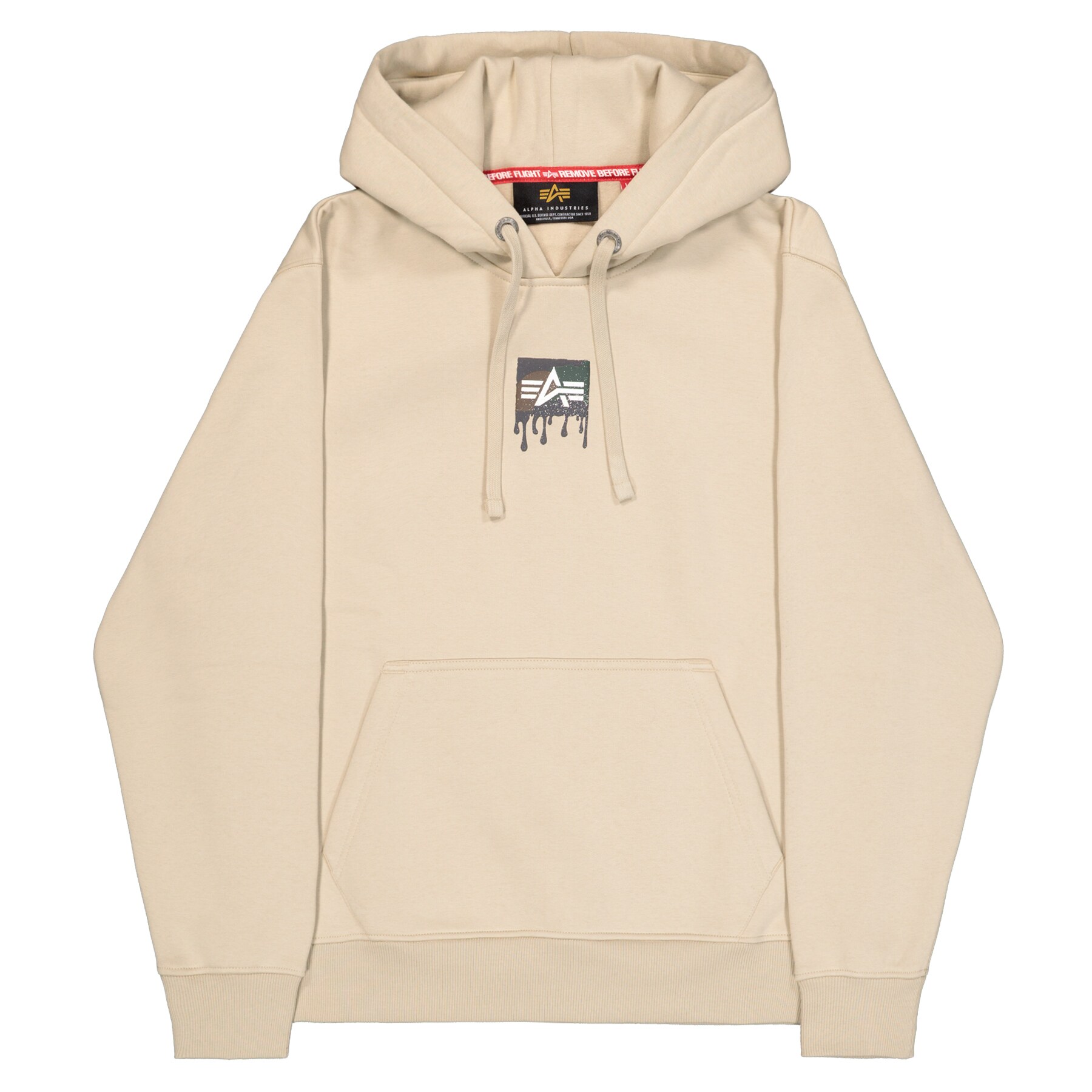 Alpha Industries - Dripping Camo Print Sweatshirt - Organic Beige