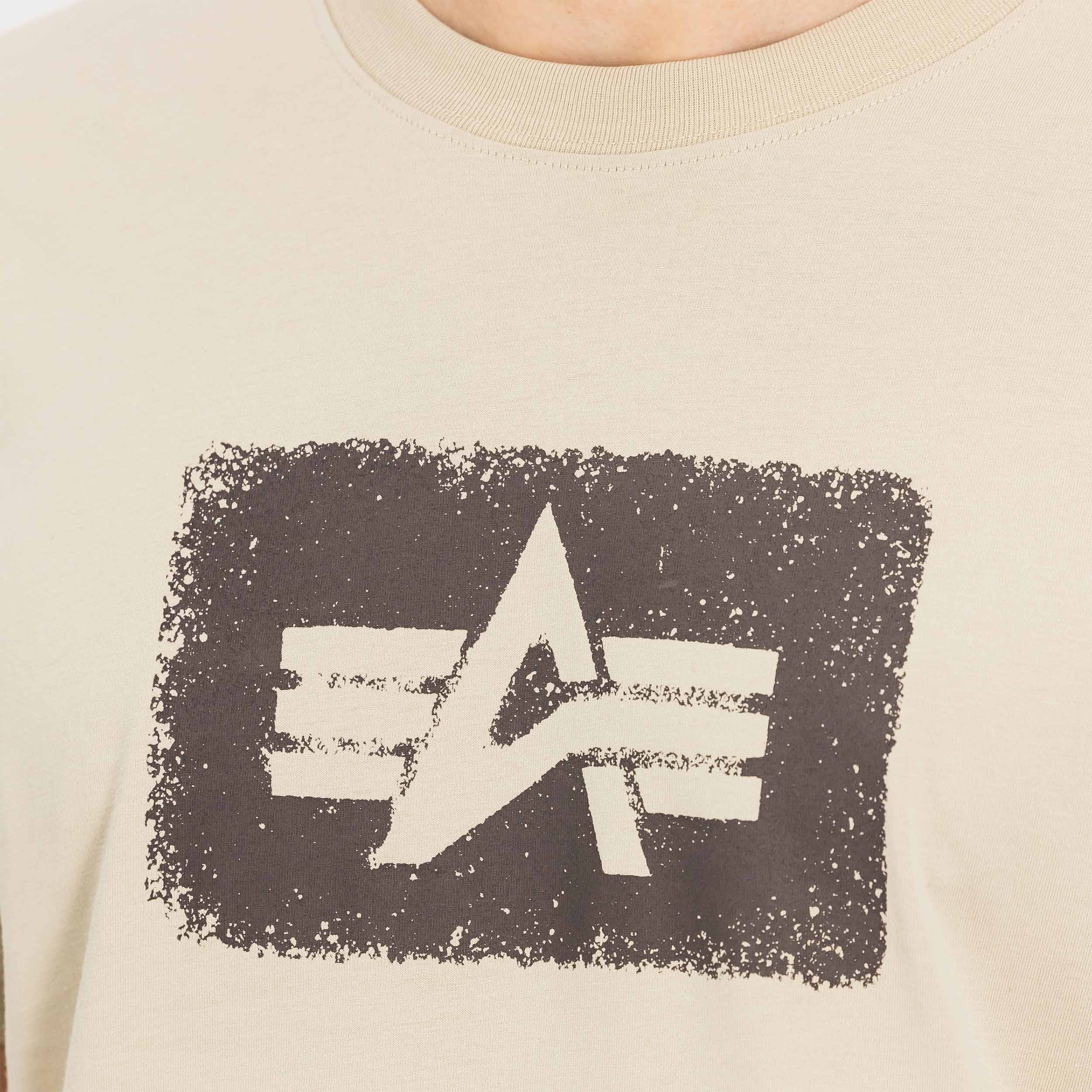 Alpha Industries - Washed Out Logo T-Shirt - Organic Beige