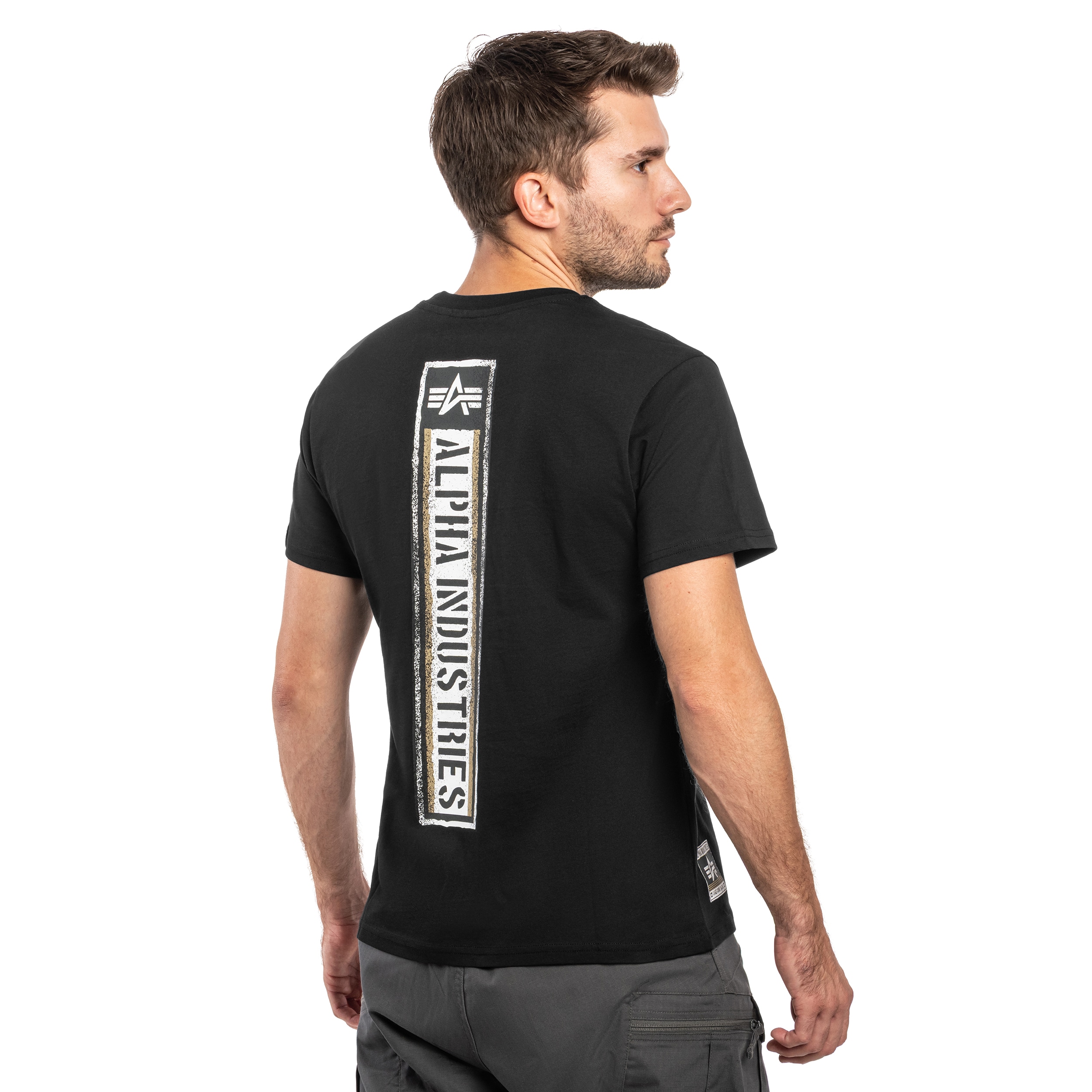 Alpha Industries - Backprint Vintage Panel T-Shirt - Black
