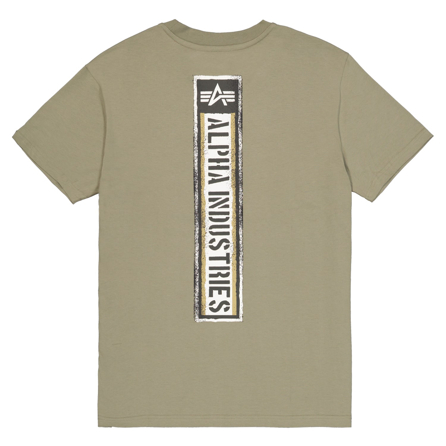 Alpha - Backprint Vintage Panel T-Shirt - Olive