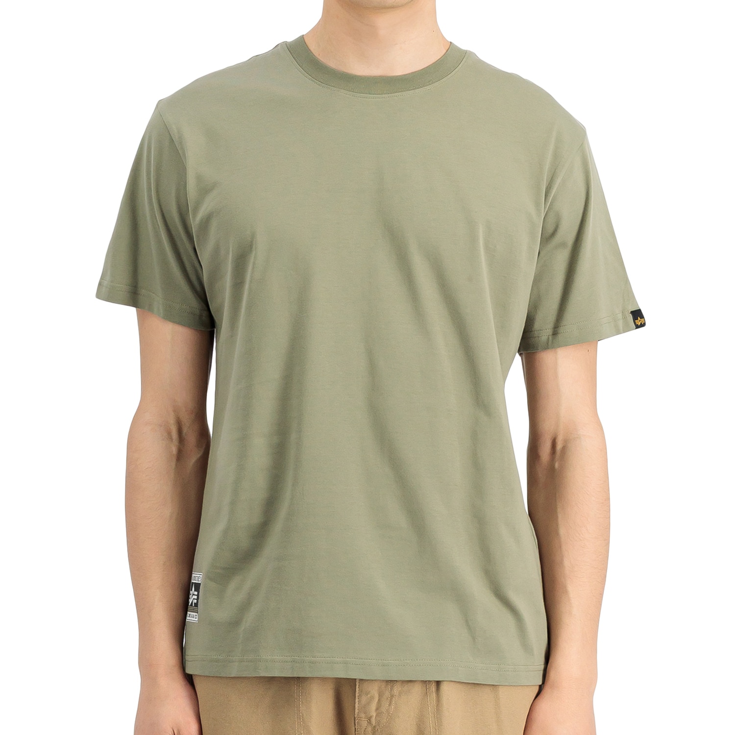 Alpha - Backprint Vintage Panel T-Shirt - Olive