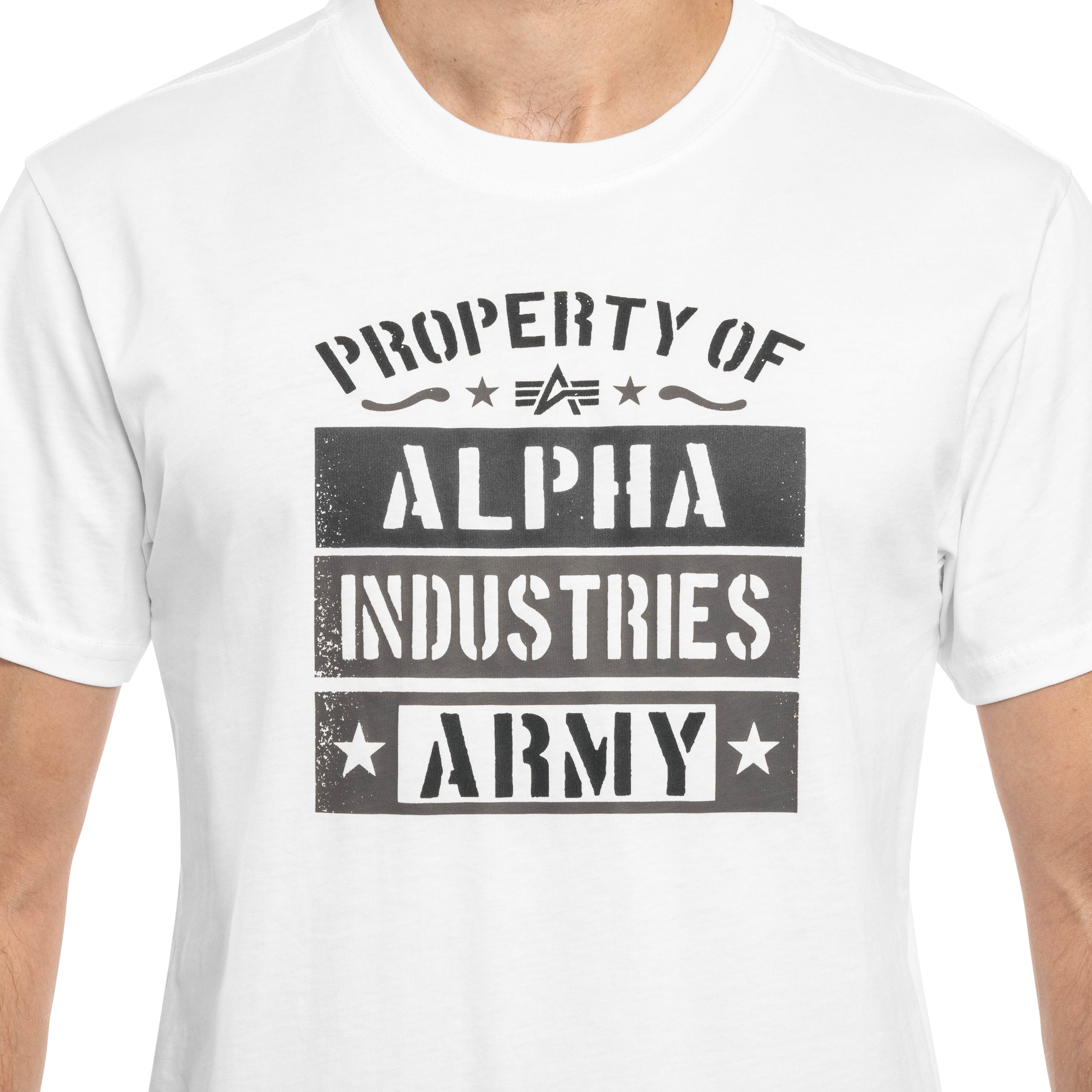 Alpha Industries - Army Property T-Shirt - Weiß