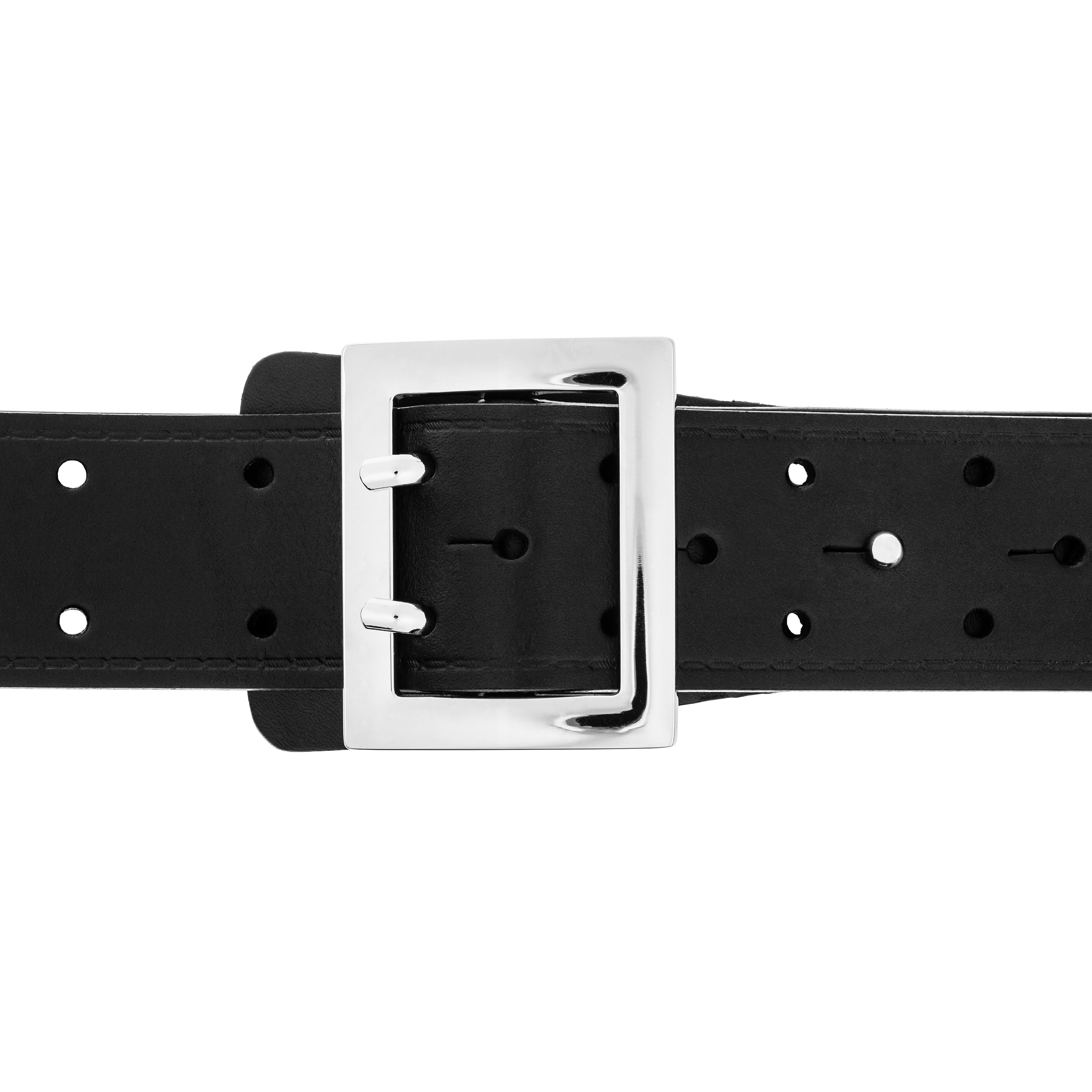 M&M - Leder Militärischer Ledergürtel - Schwarz