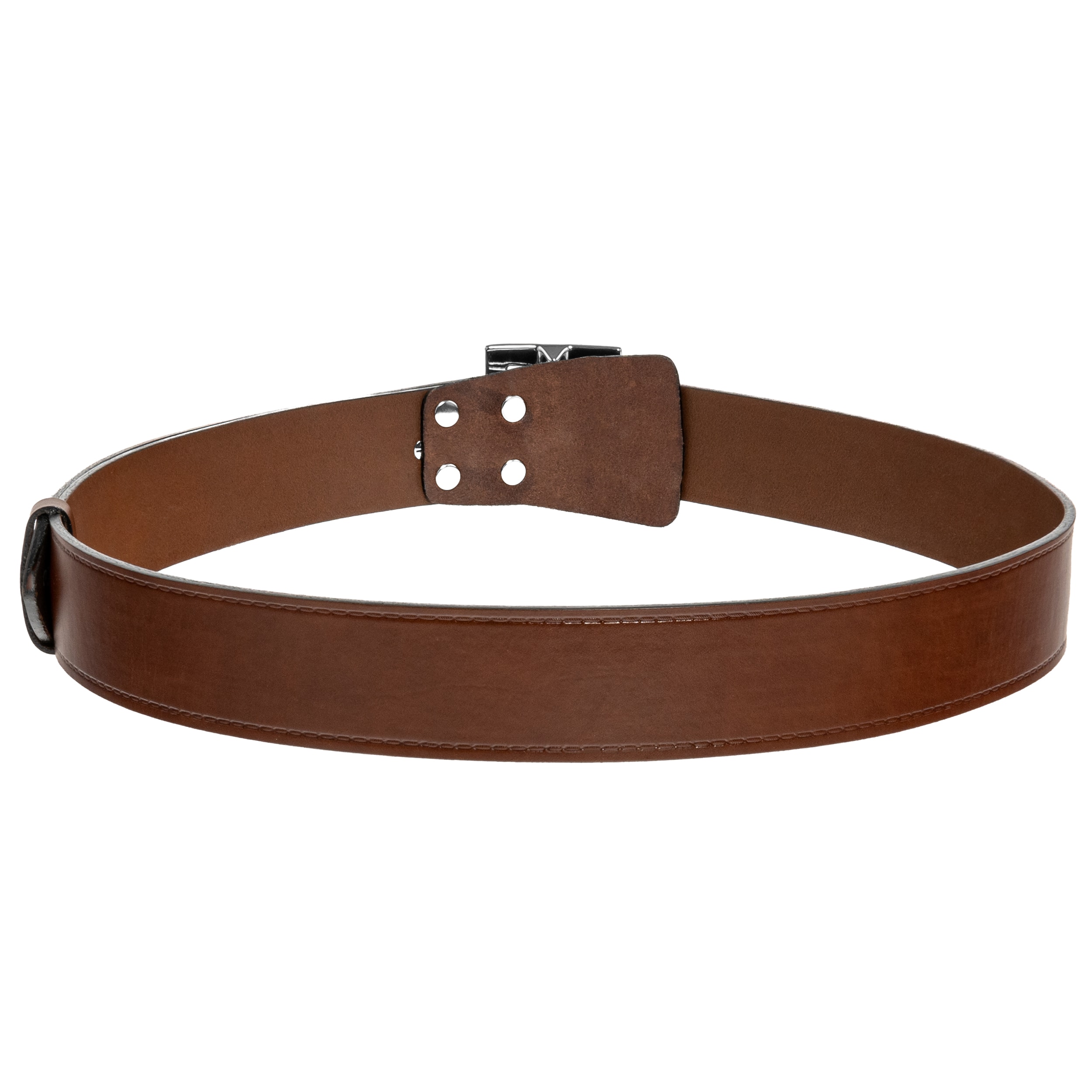 M&M - Leder Militärischer Ledergürtel - Braun