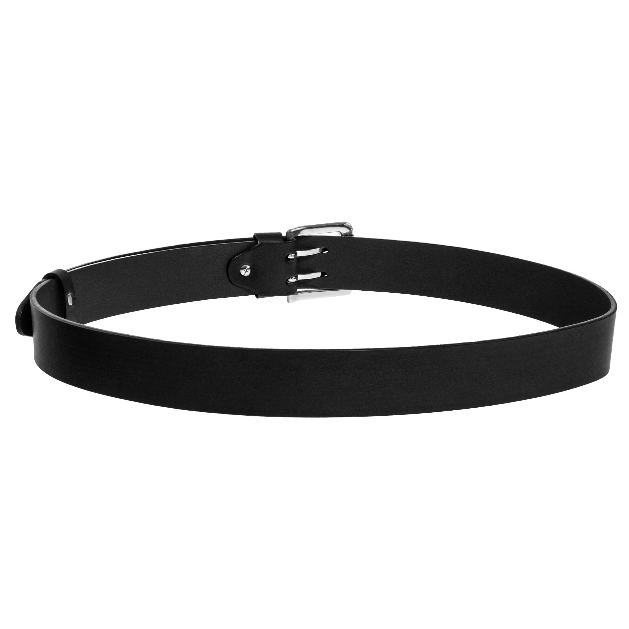 M&M - Leder Doppeldorn Ledergürtel - Schwarz