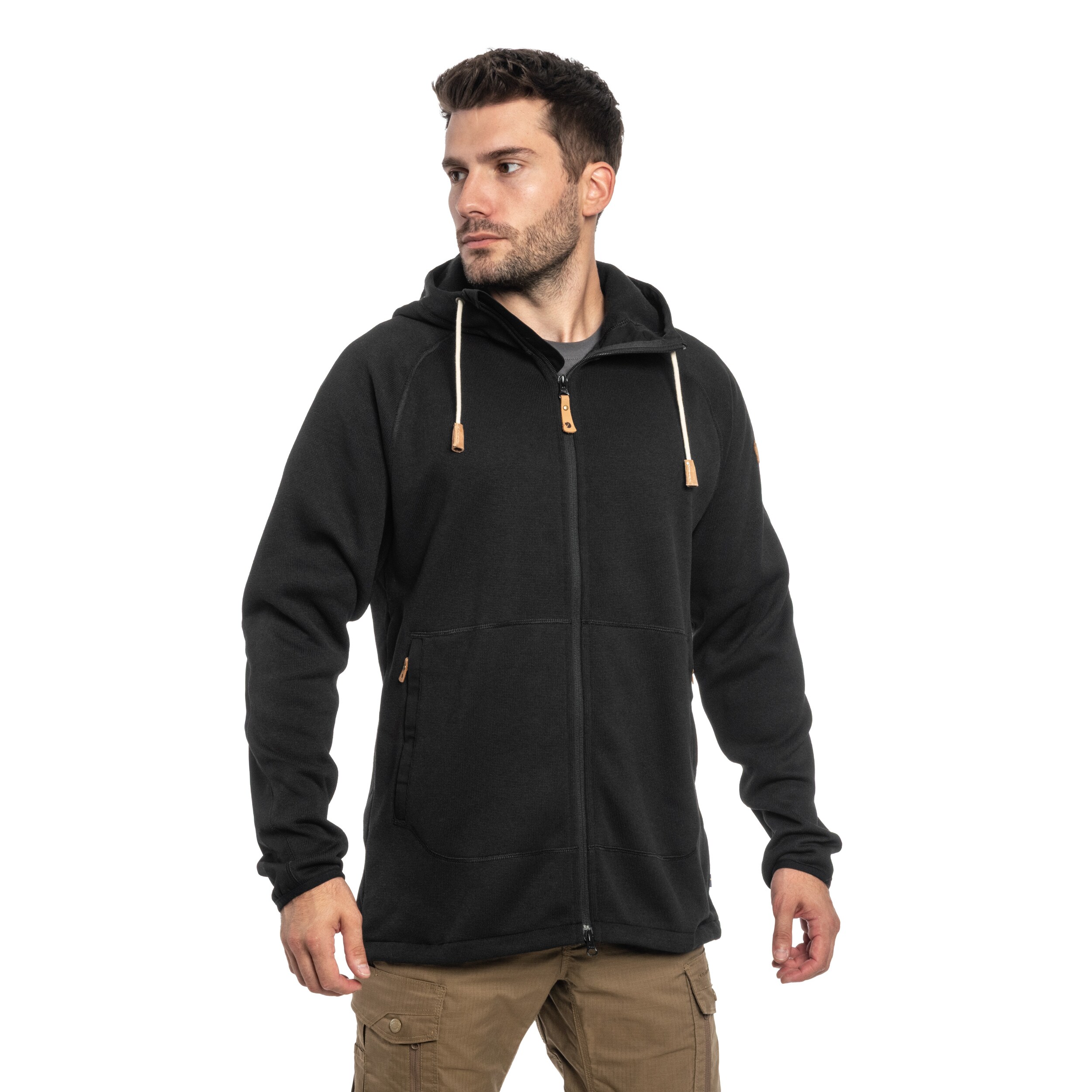 Fjällräven - Övik Fleece Hoodie Fleecejacke - Black