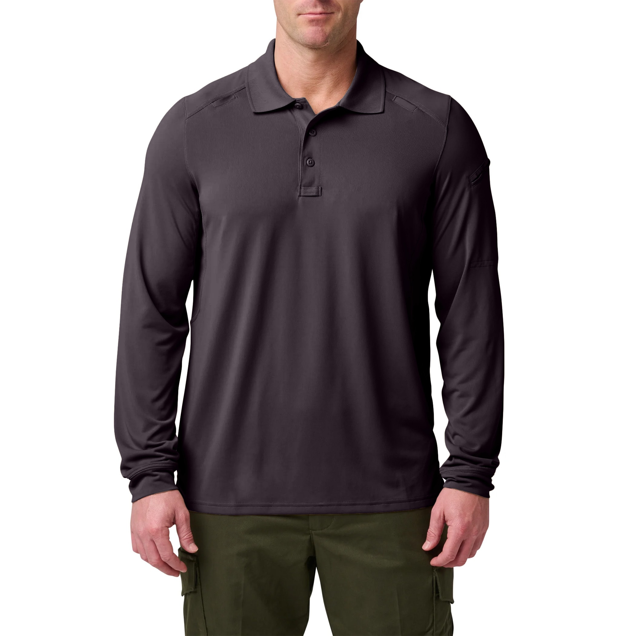 5.11 - Helios Long Sleeve Langarm-Poloshirt - Charcoal