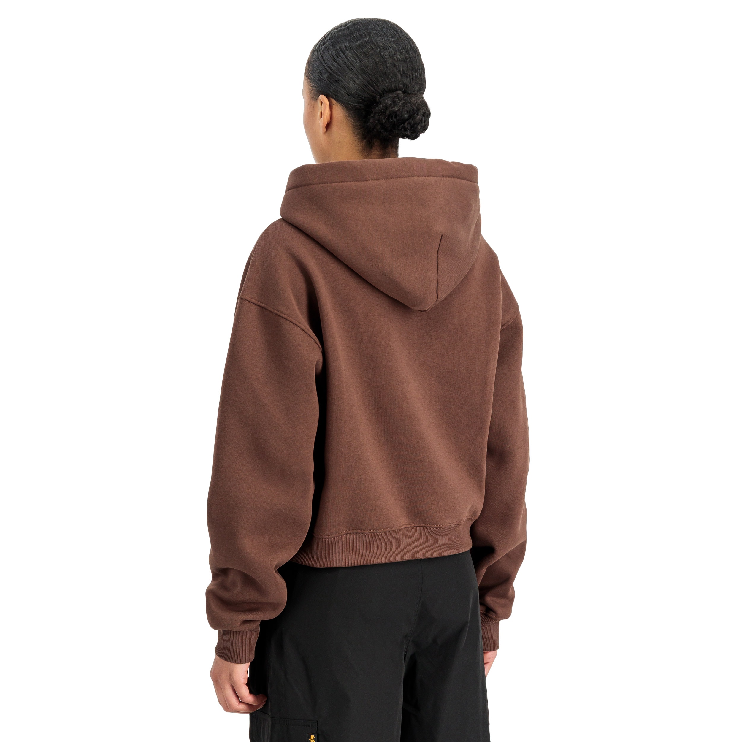 Alpha Industries - Basic Small Logo Hoodie - Kapuzenpullover für Damen - Powder Brown