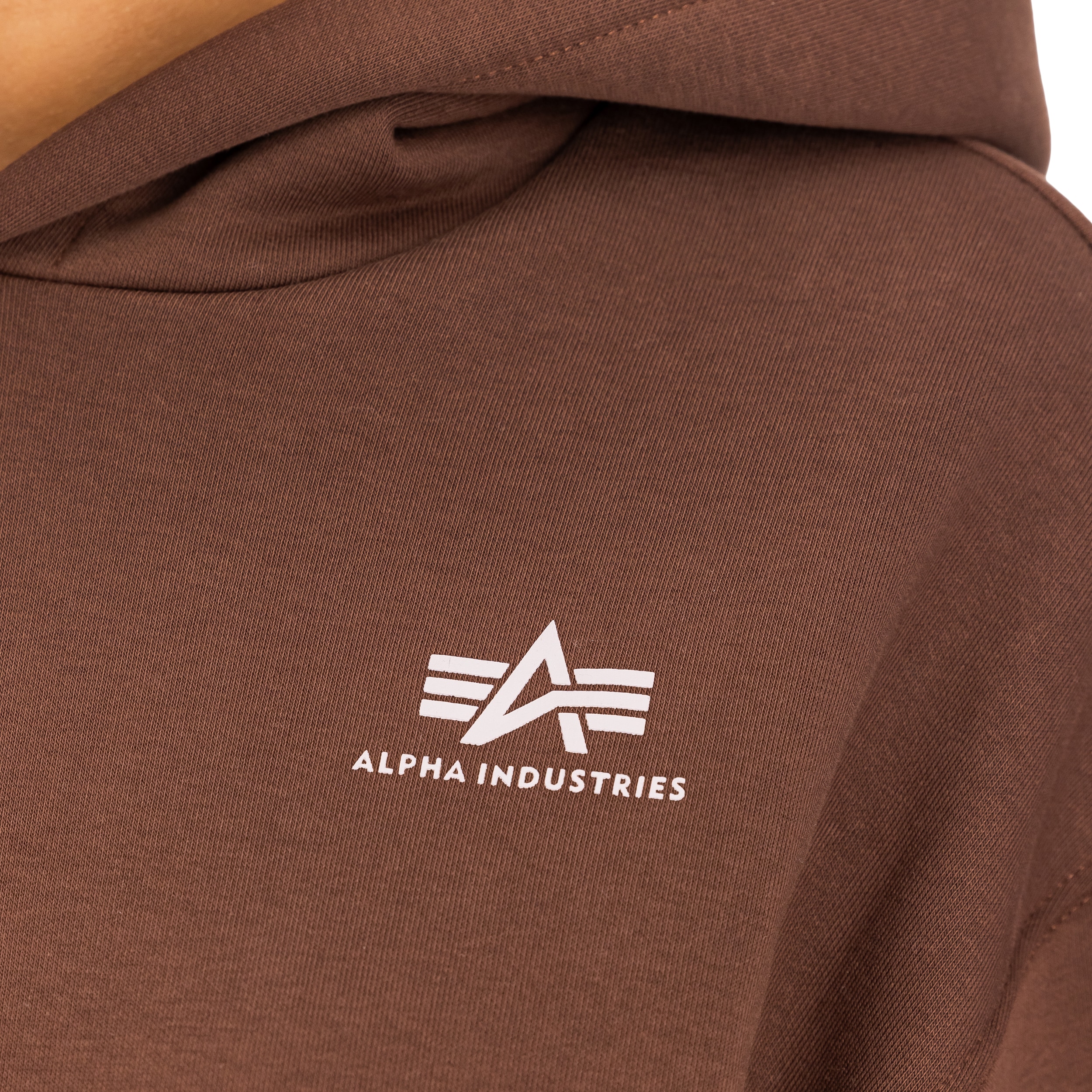 Alpha Industries - Basic Small Logo Hoodie - Kapuzenpullover für Damen - Powder Brown