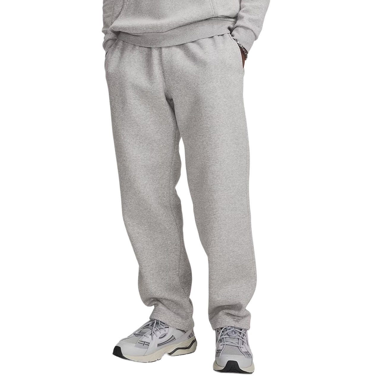 Under Armour - Icon Fleece Hose - Mod Gray Full Heather/White