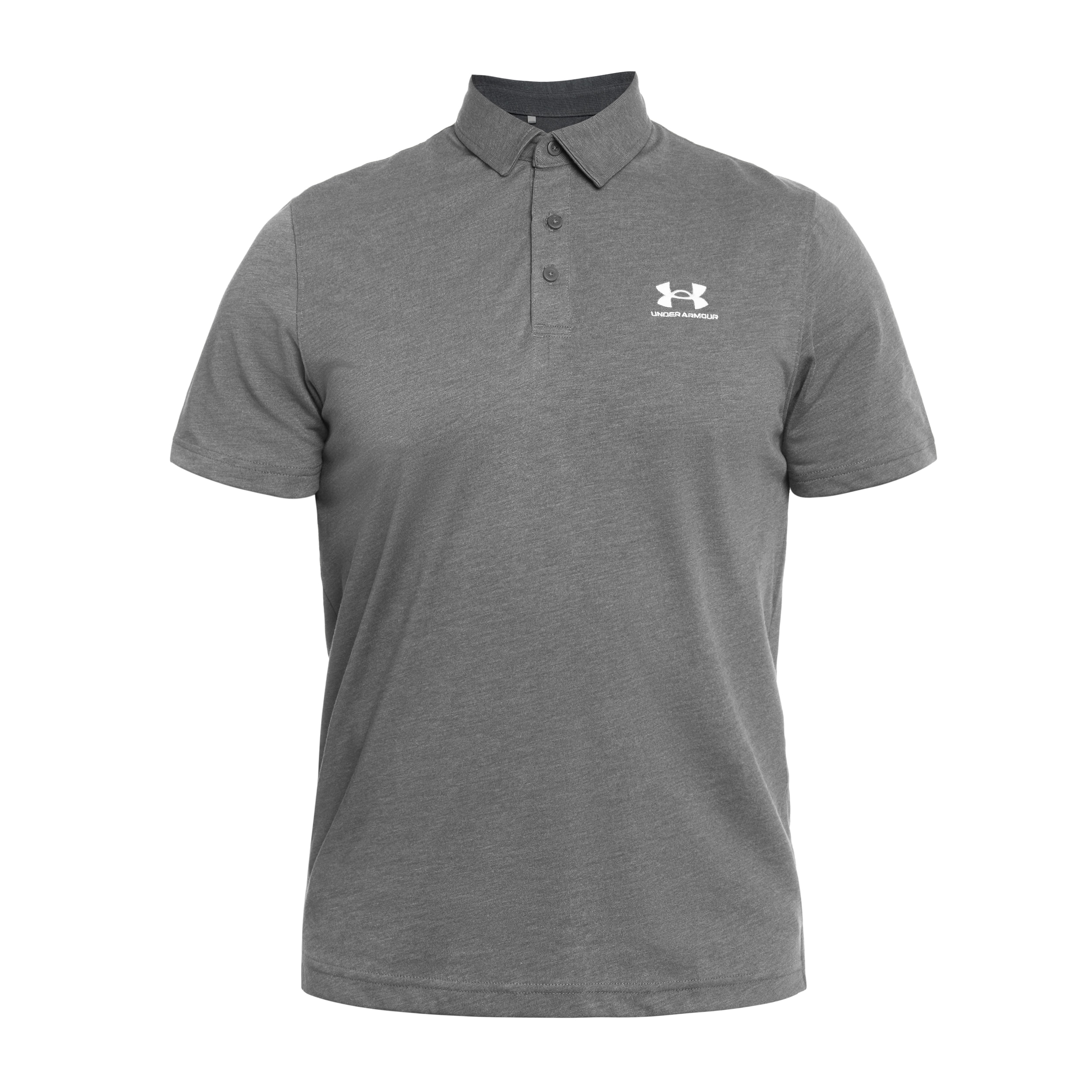 Under Armour - Icon Polo Polohemd - Castlerock Light Heather/White