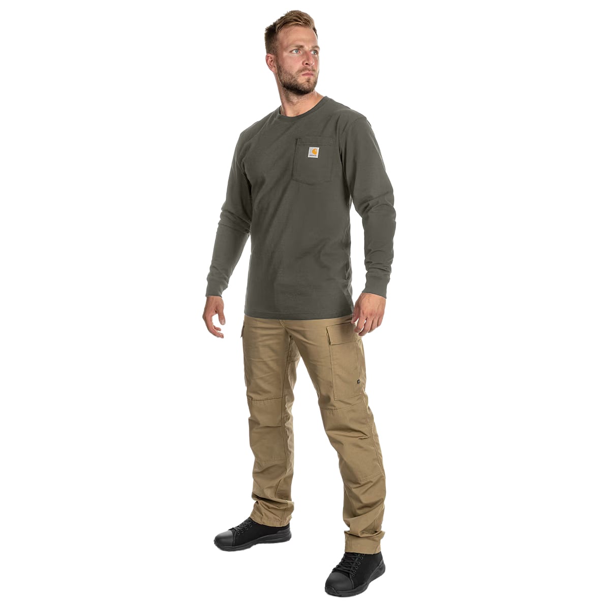 Carhartt - Heavyweight Longsleeve Pocket Shirt - Dusty Olive