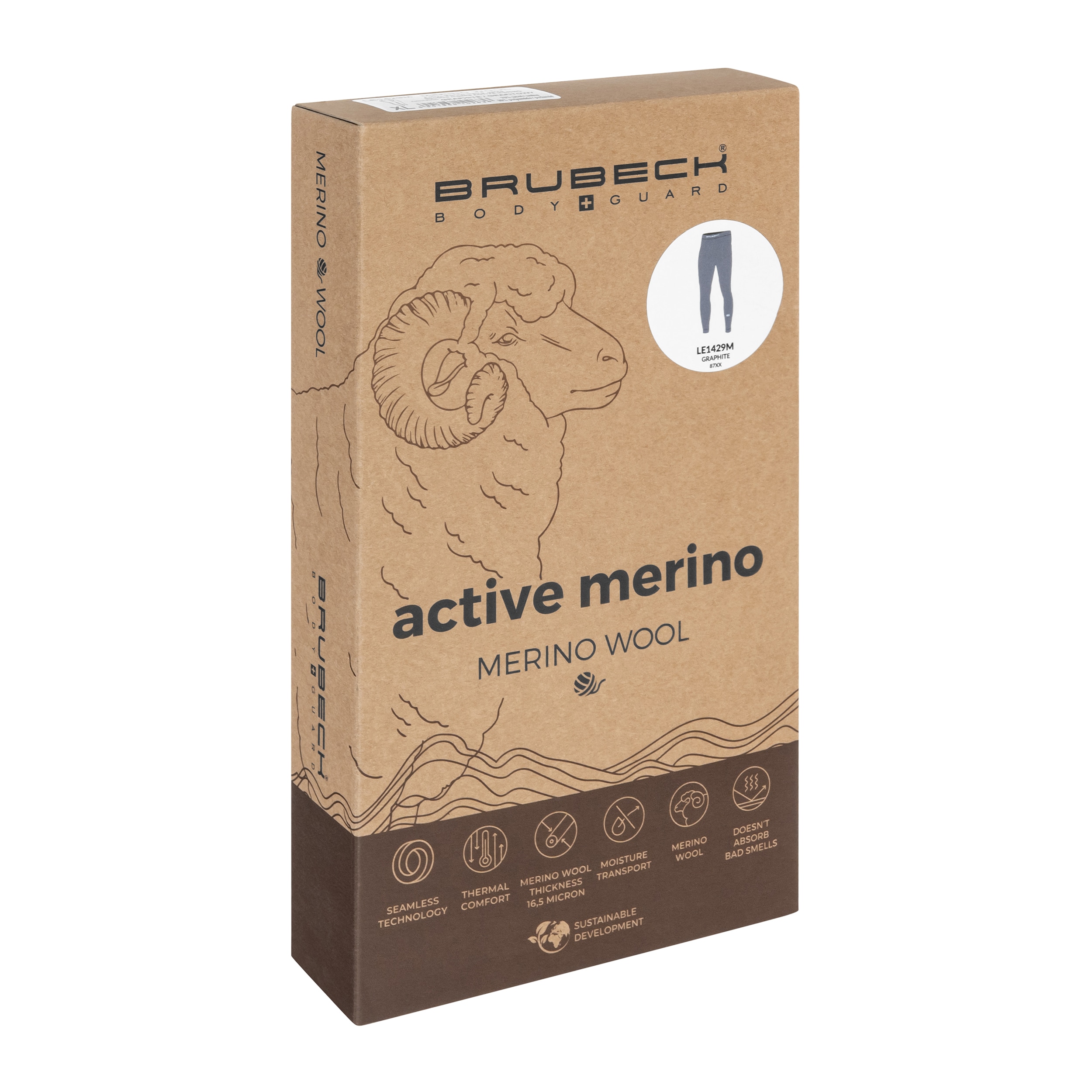Brubeck - Active Merino V2 Thermoleggings - Graphit