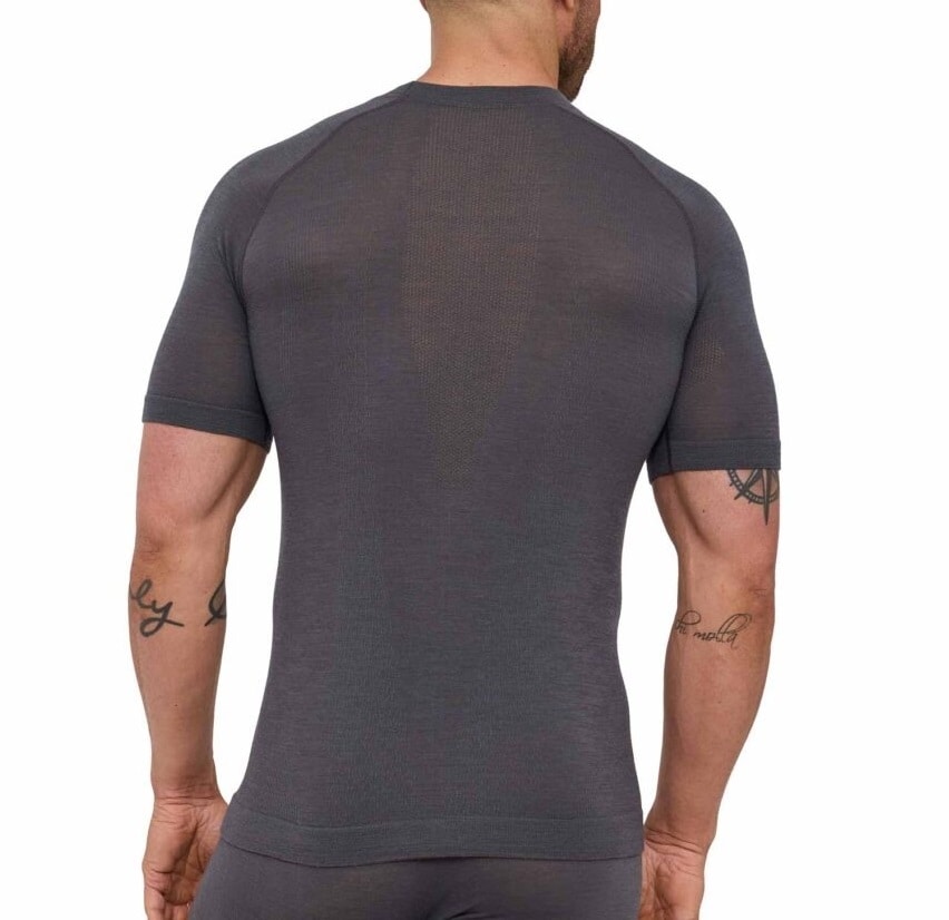 Brubeck - Active Merino Thermo-T-Shirt - Graphitfarben